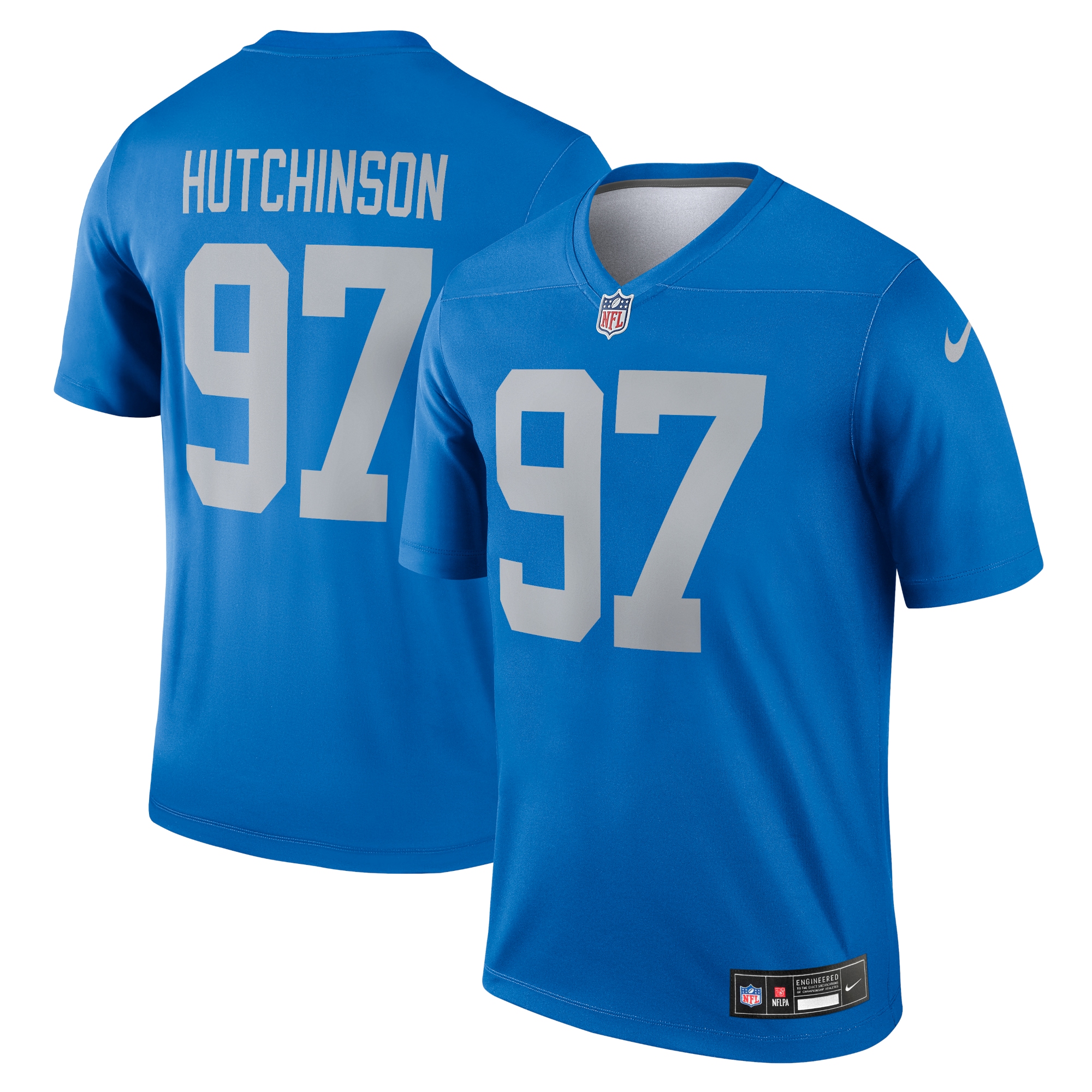 Aidan Hutchinson Detroit Lions Legend Player Performance Top - Blue