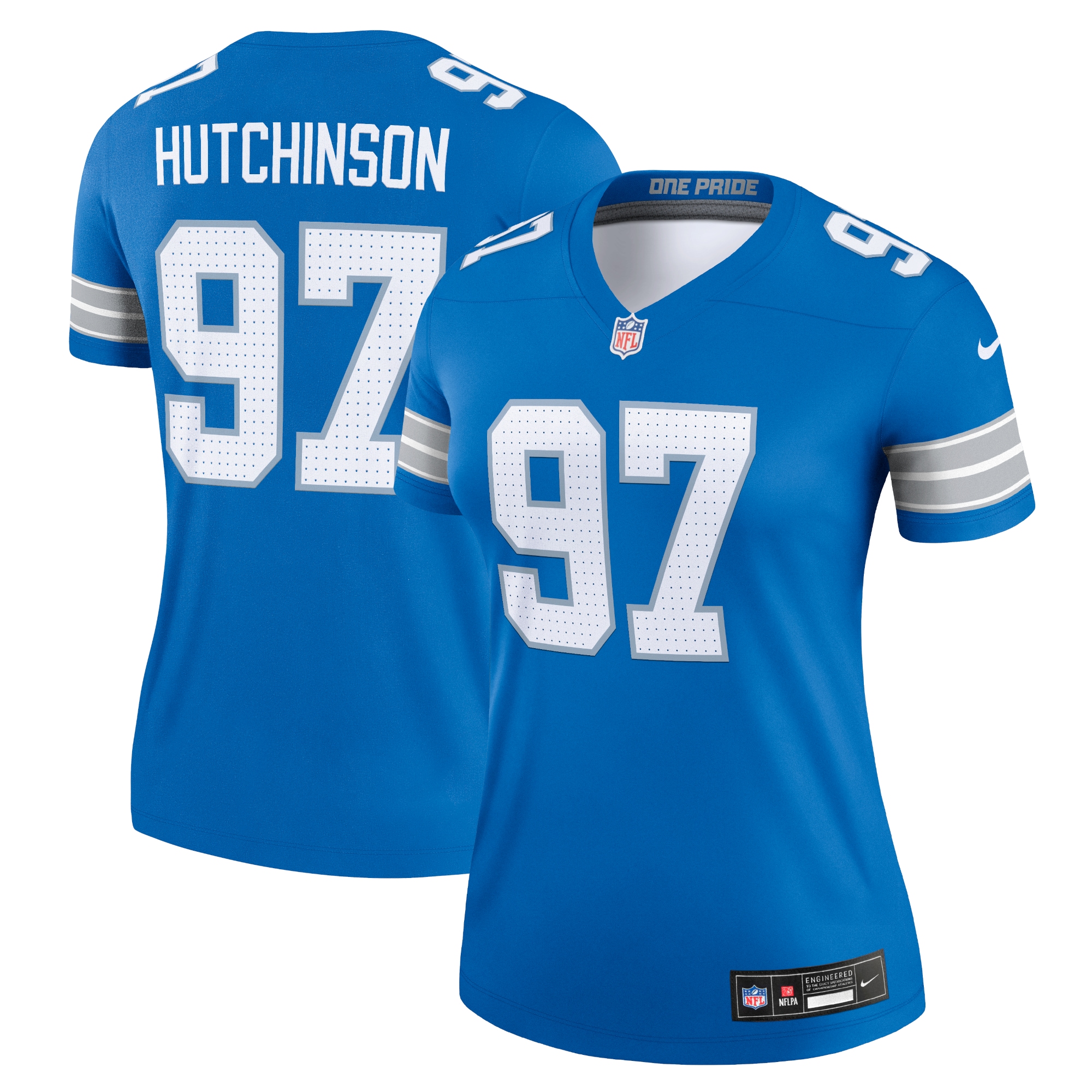 Aidan Hutchinson Detroit Lions Women's Legend Player Performance Top - Blue