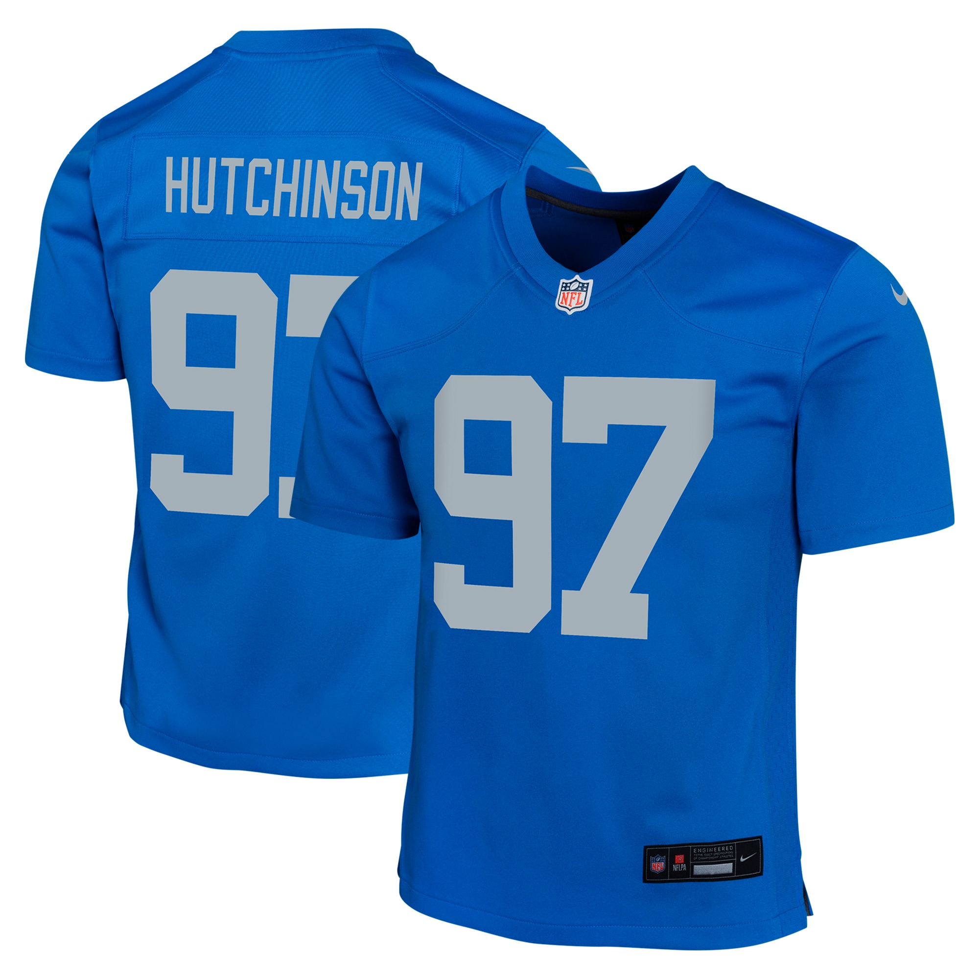 Aidan Hutchinson Detroit Lions Youth Game Jersey - Blue