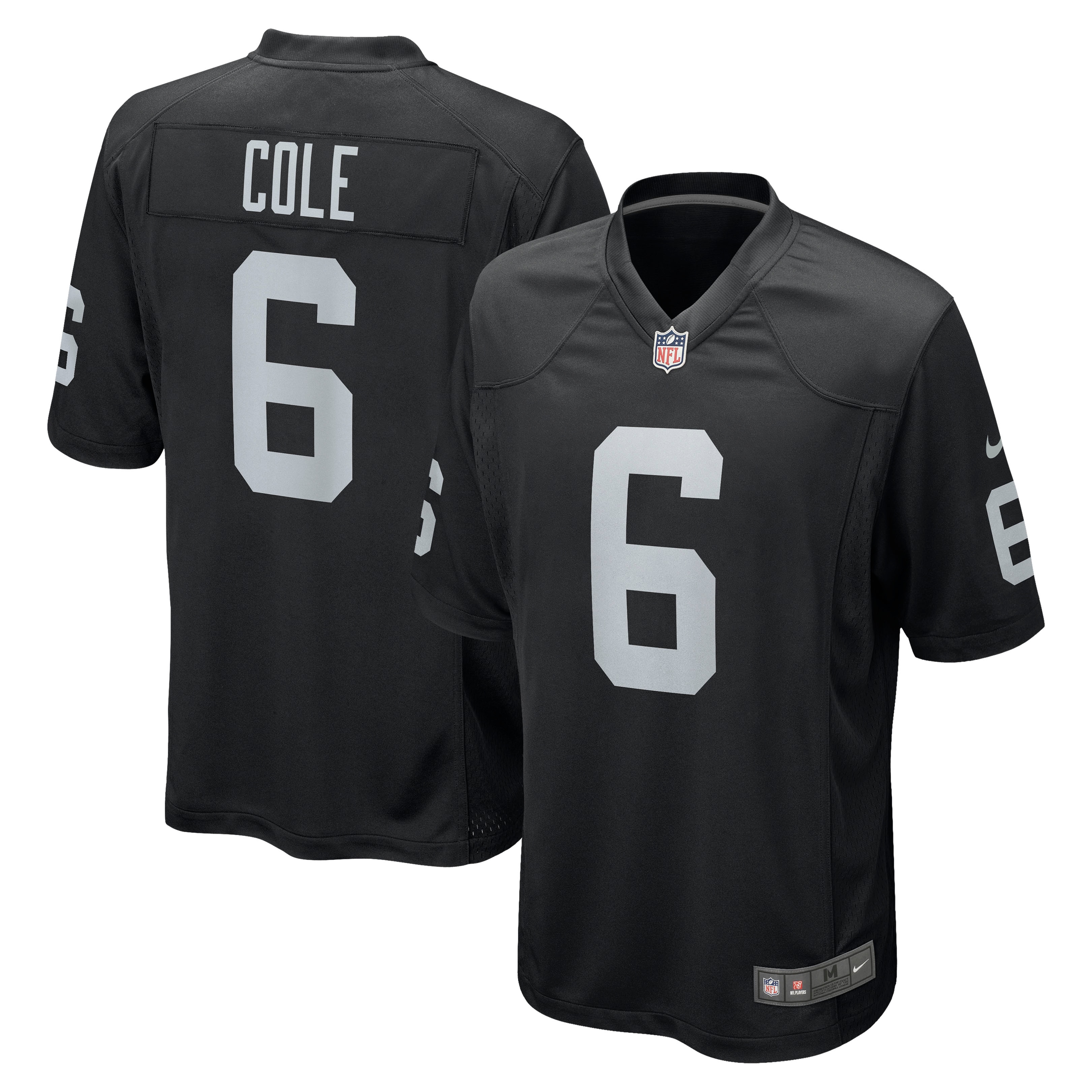 AJ Cole Las Vegas Raiders Game Jersey - Black