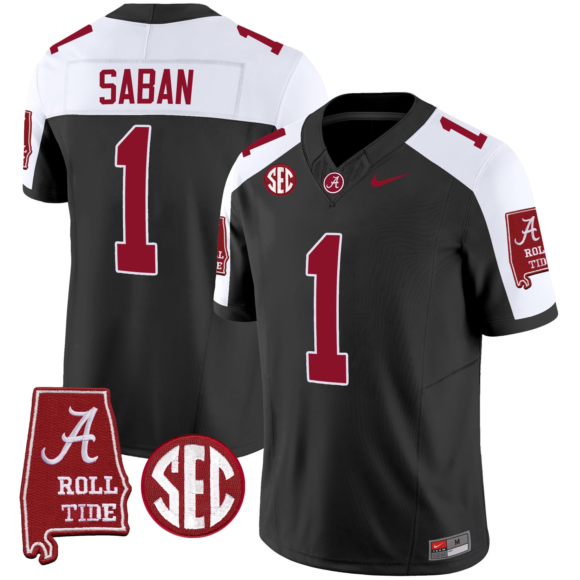 Alabama Crimson Tide Jersey - Nike Alabama Crimson Tide Saban #1