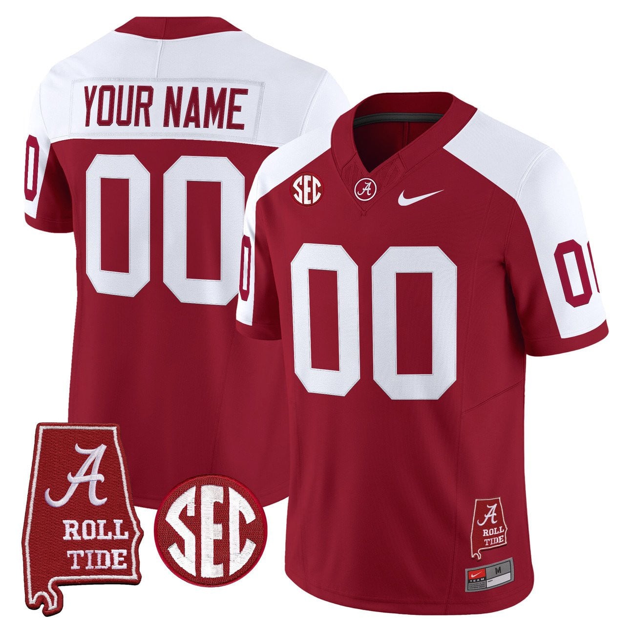 Alternative view of Alabama Crimson Tide White Jersey - Nike Alabama Crimson Tide White