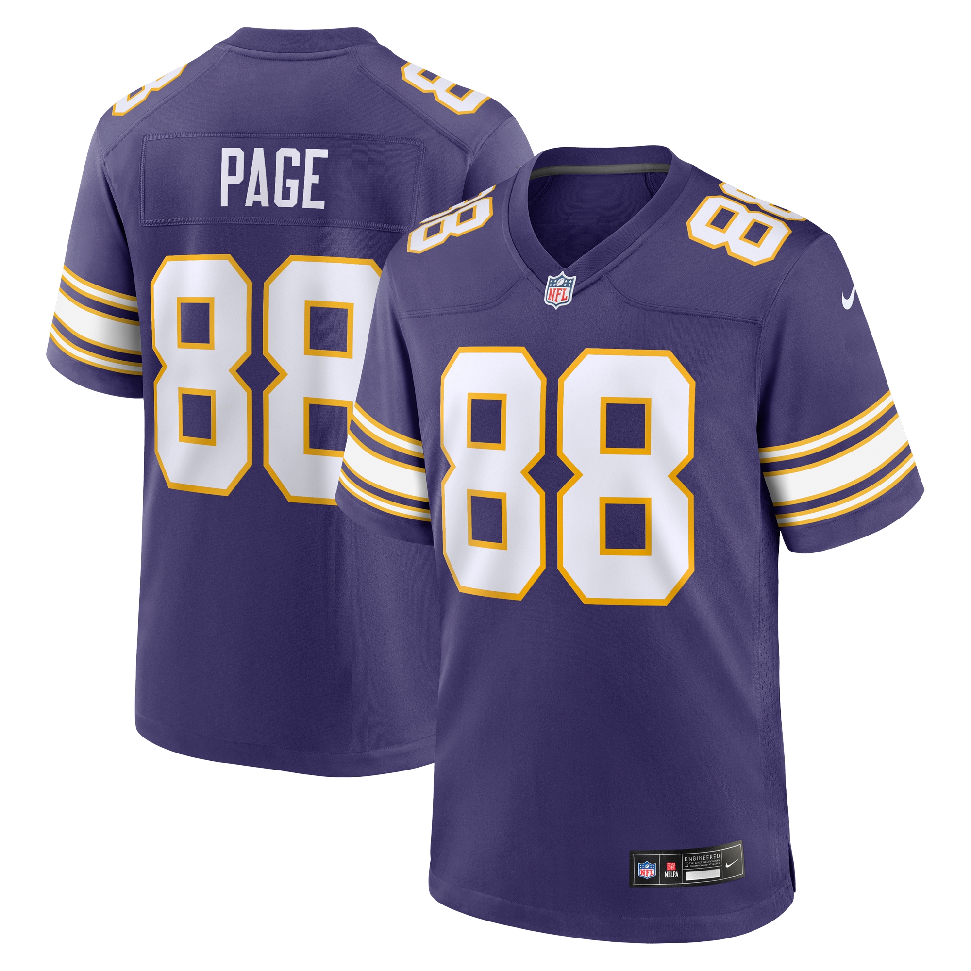 Alan Page Minnesota Vikings Retired Player Alternate Game Jersey - Purple