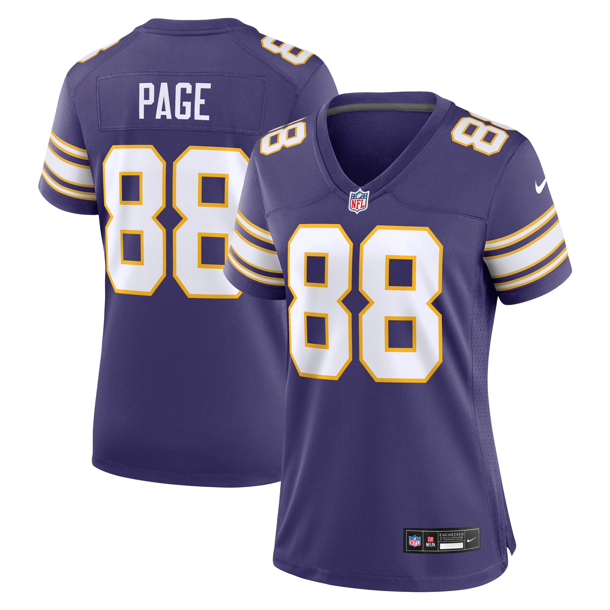 Alan Page Minnesota Vikings Women's Classic Retired Player Jersey - Purple