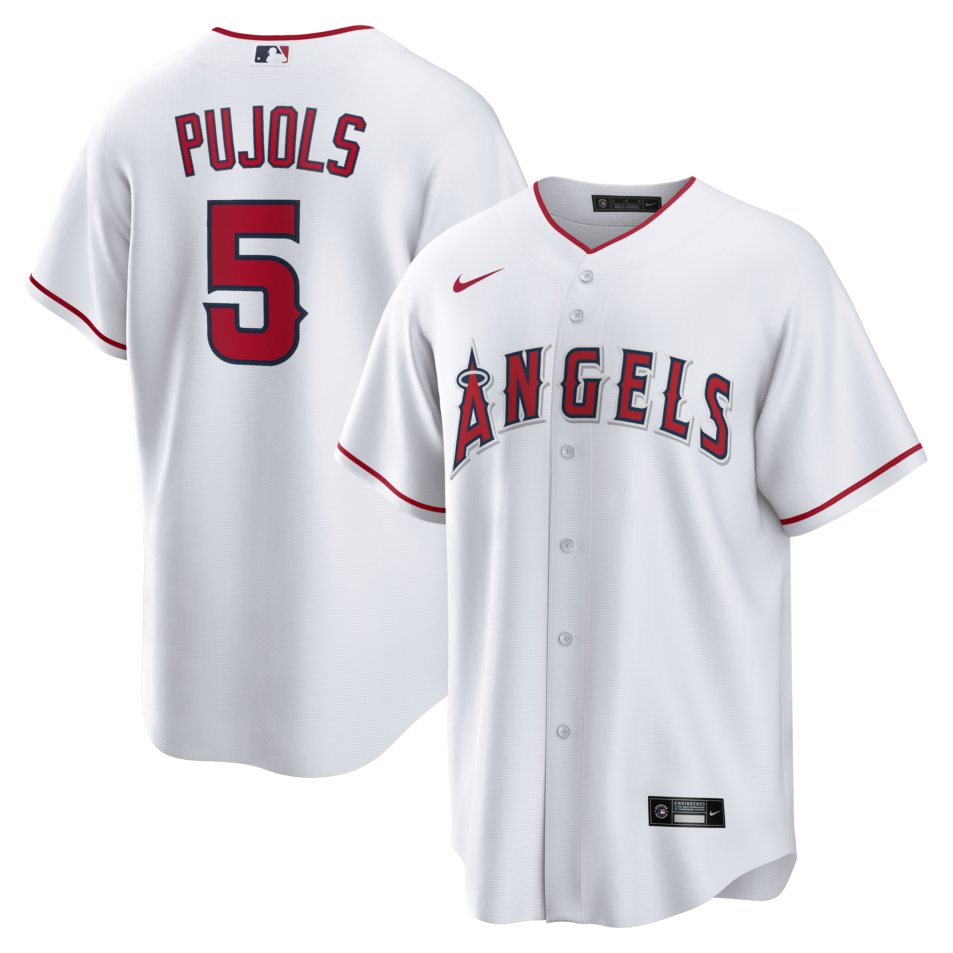 Albert Pujols Los Angeles Angels Home Retired Player Jersey - White