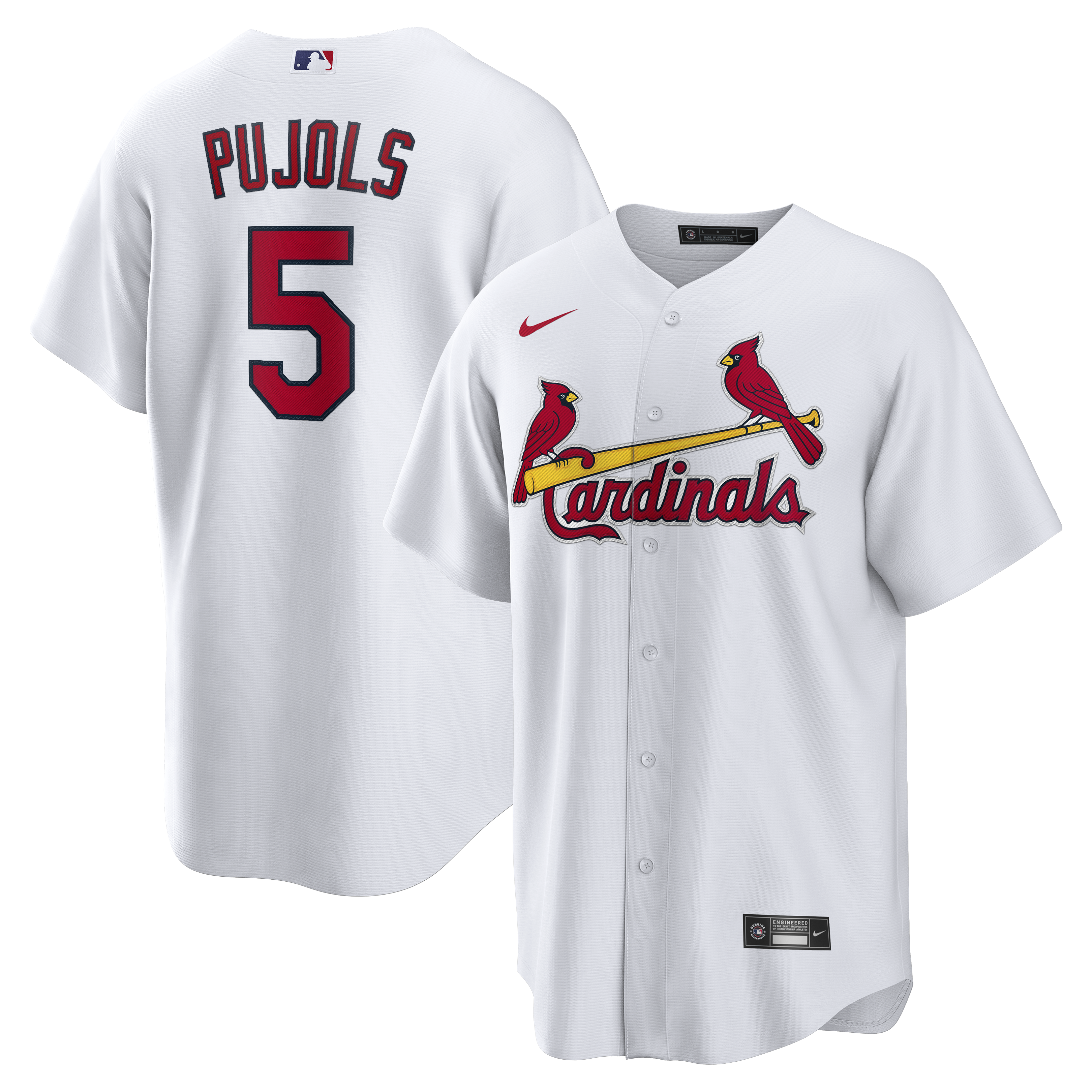 Albert Pujols St. Louis Cardinals Home Retired Player Jersey - White