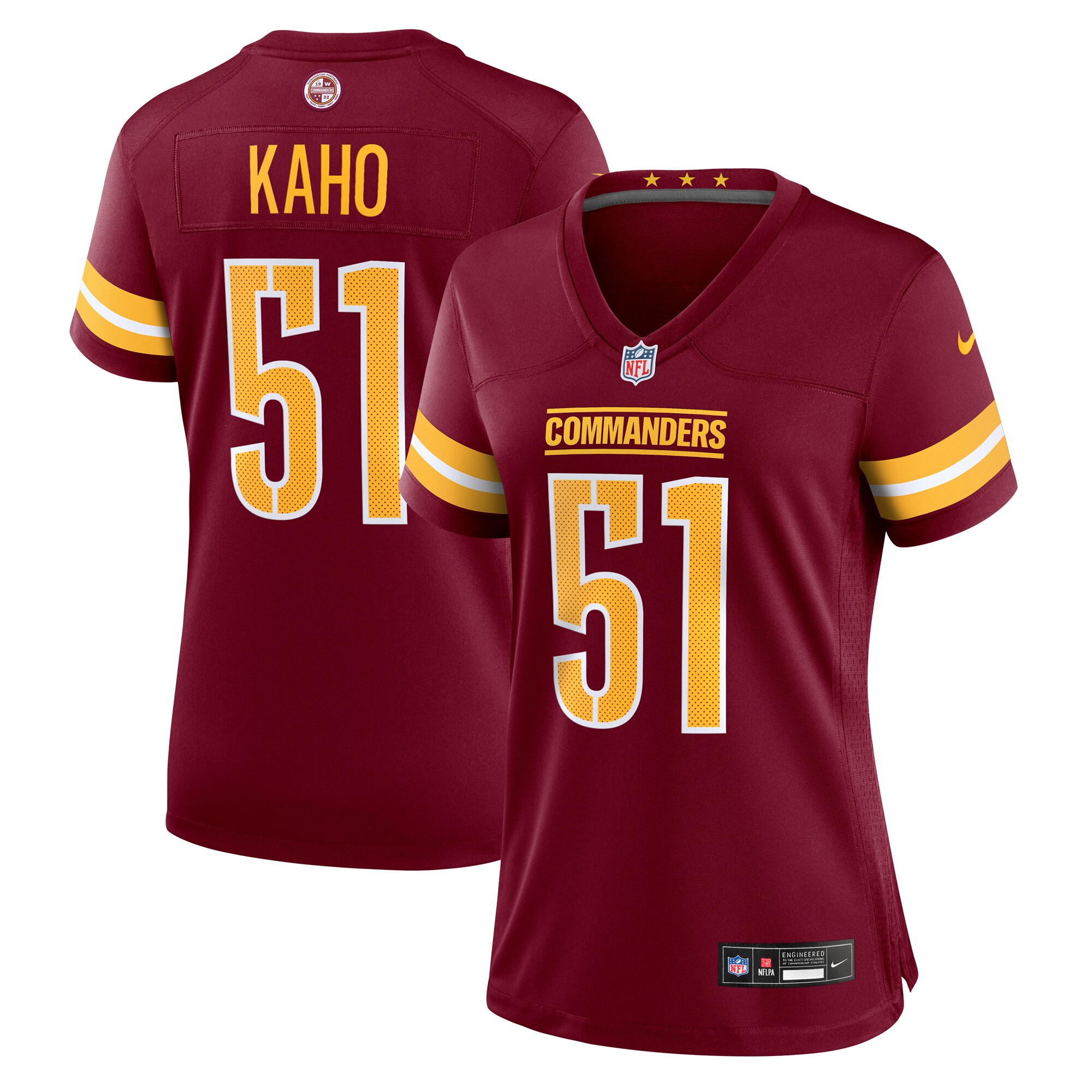 Ale Kaho Washington Commanders Women's Team Game Jersey - Burgundy