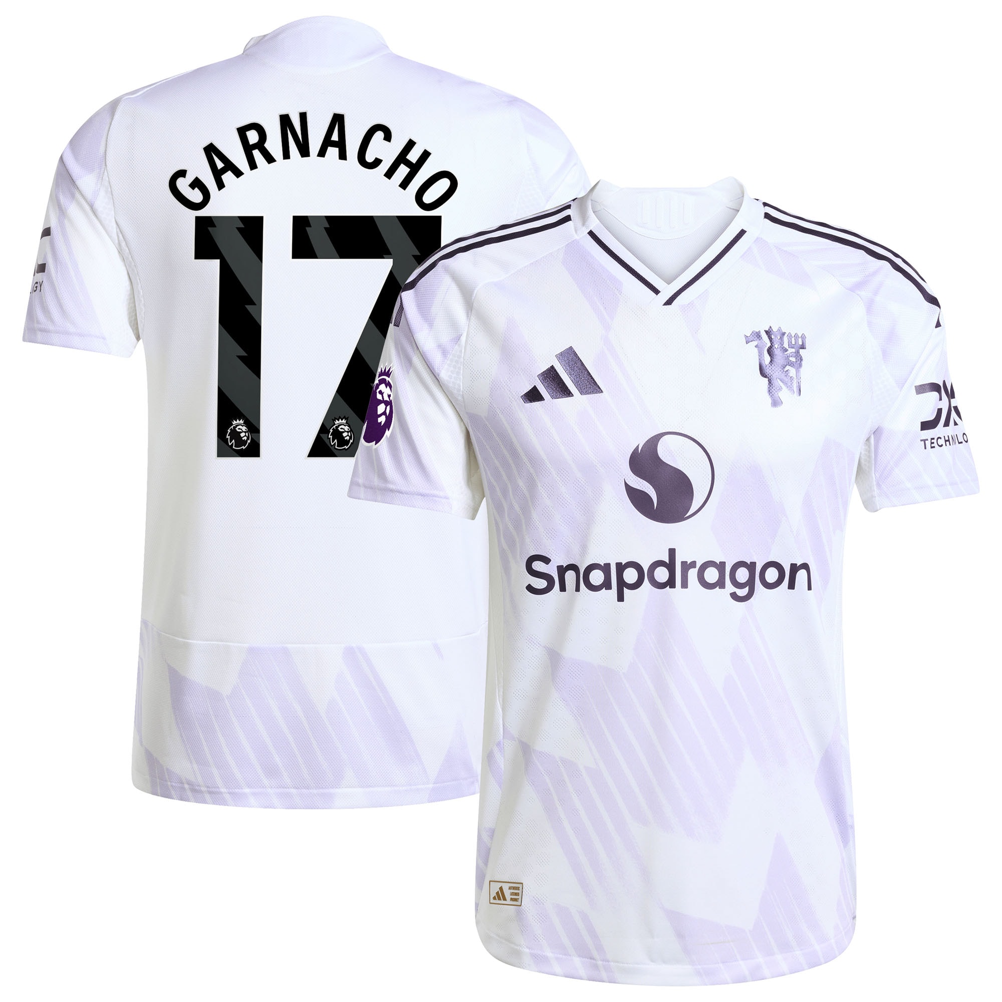 Alejandro Garnacho Manchester United 2025/26 Away Player Jersey - White