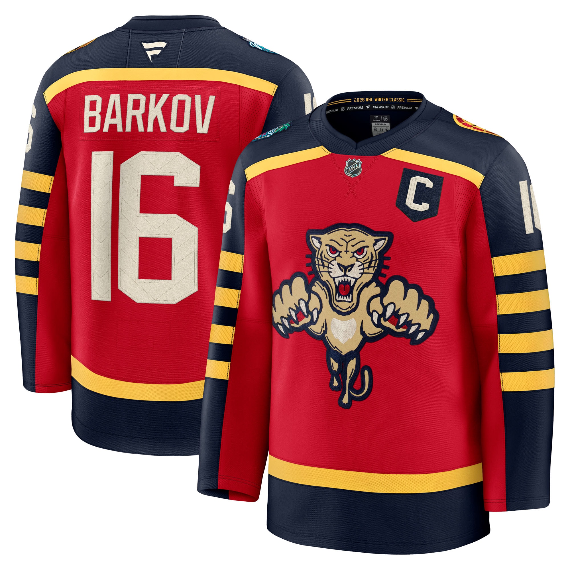 Aleksander Barkov Florida Panthers Fanatics 2026 Winter Classic Premium Jersey - Red