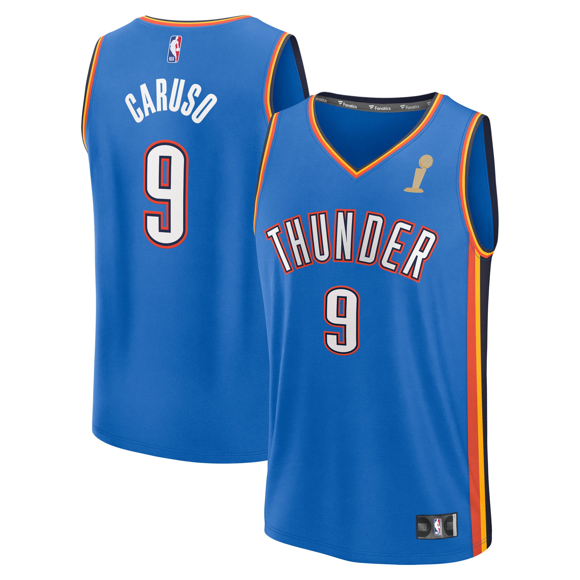 Alex Caruso Oklahoma City Thunder Fanatics Youth 2025 Finals Champions Fast Break Player Jersey - Blue - Icon Edition