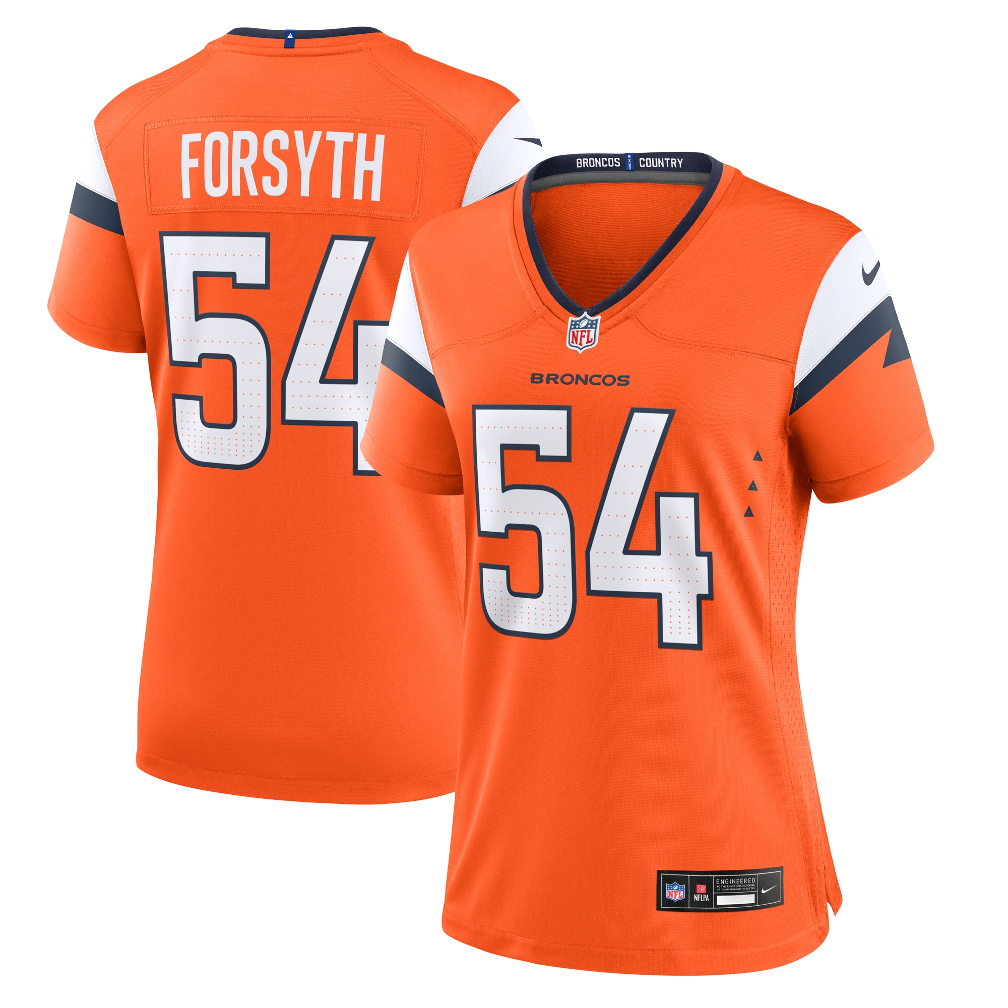 Alex Forsyth Denver Broncos Women's Team Game Jersey - Orange