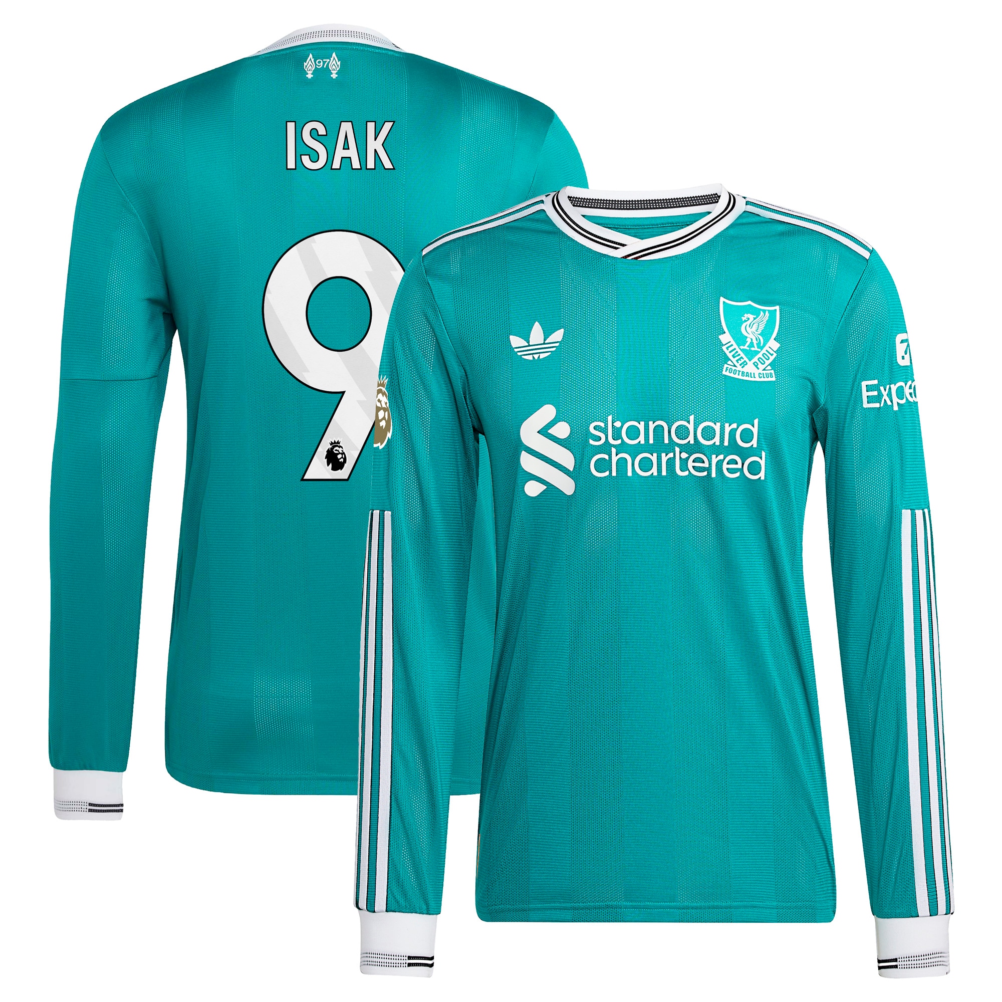 Alexander Isak Liverpool 2025/26 Third Long Sleeve Player Jersey - Green