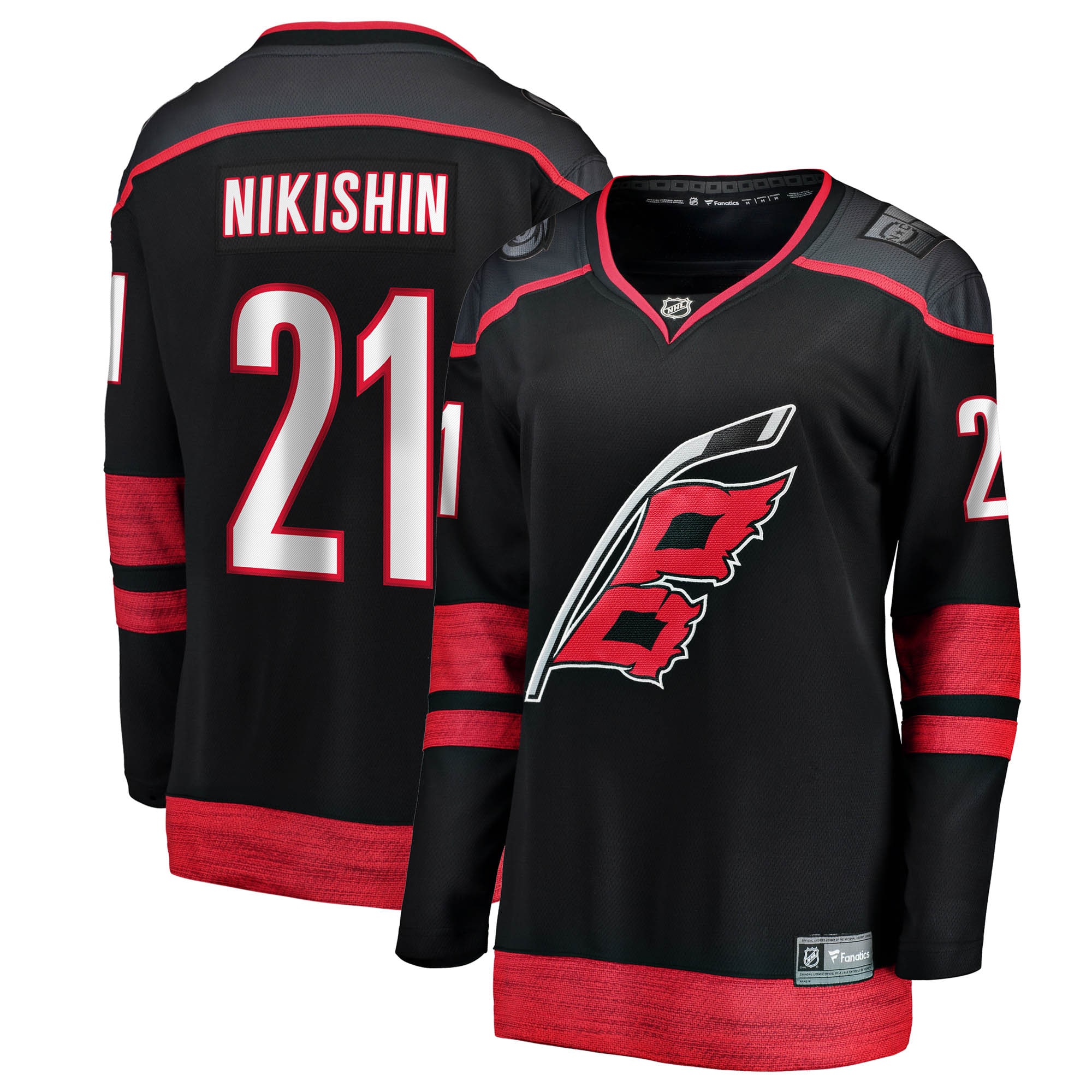 Alexander Nikishin Carolina Hurricanes Fanatics Women's Home Breakaway Jersey - Black