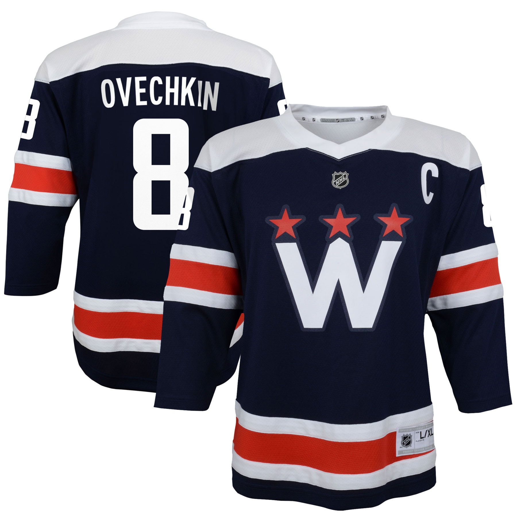 Alexander Ovechkin Washington Capitals Youth 2020/21 Alternate Player Jersey - Navy
