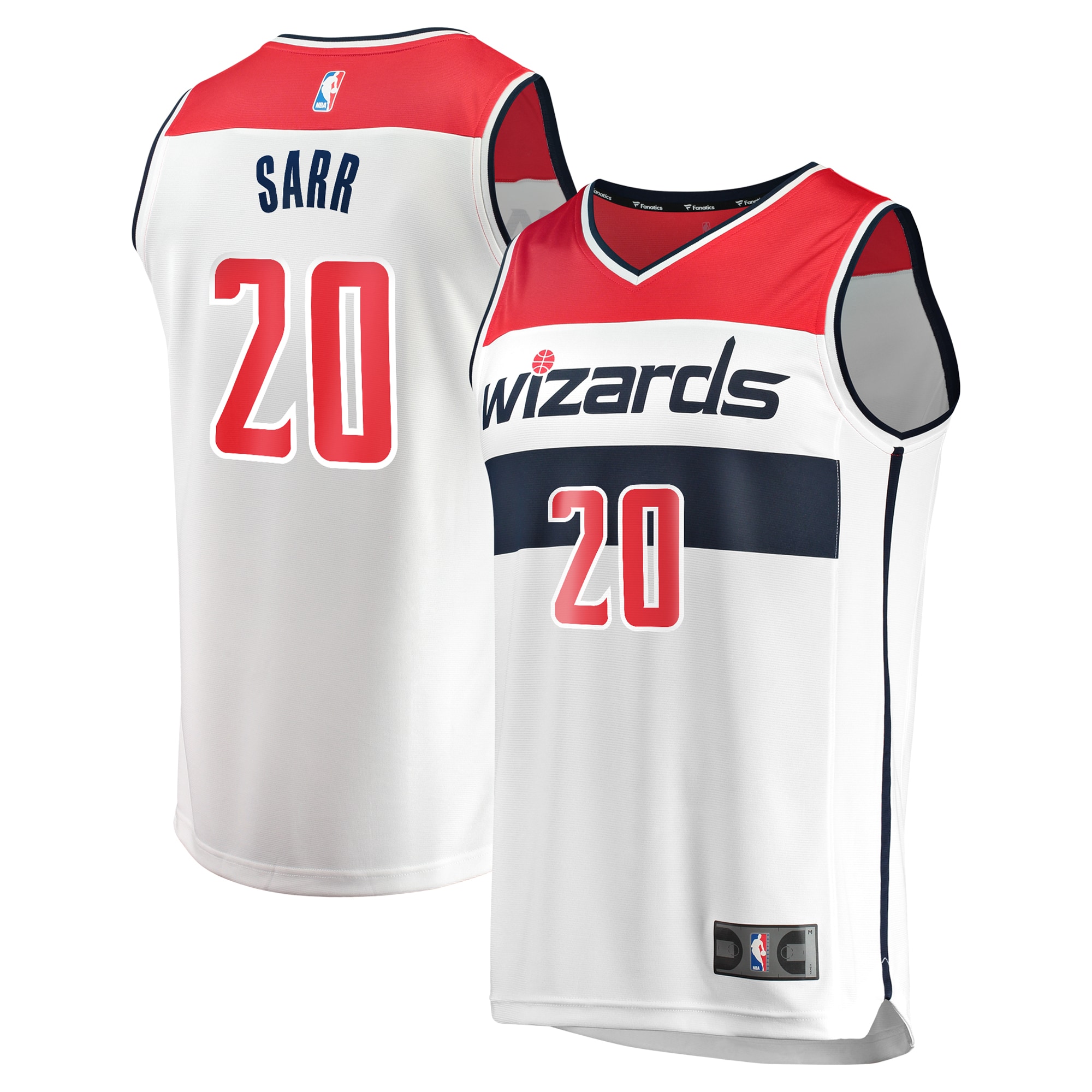 Alexandre Sarr Washington Wizards Fanatics Youth Fast Break Player Jersey - Association Edition - White