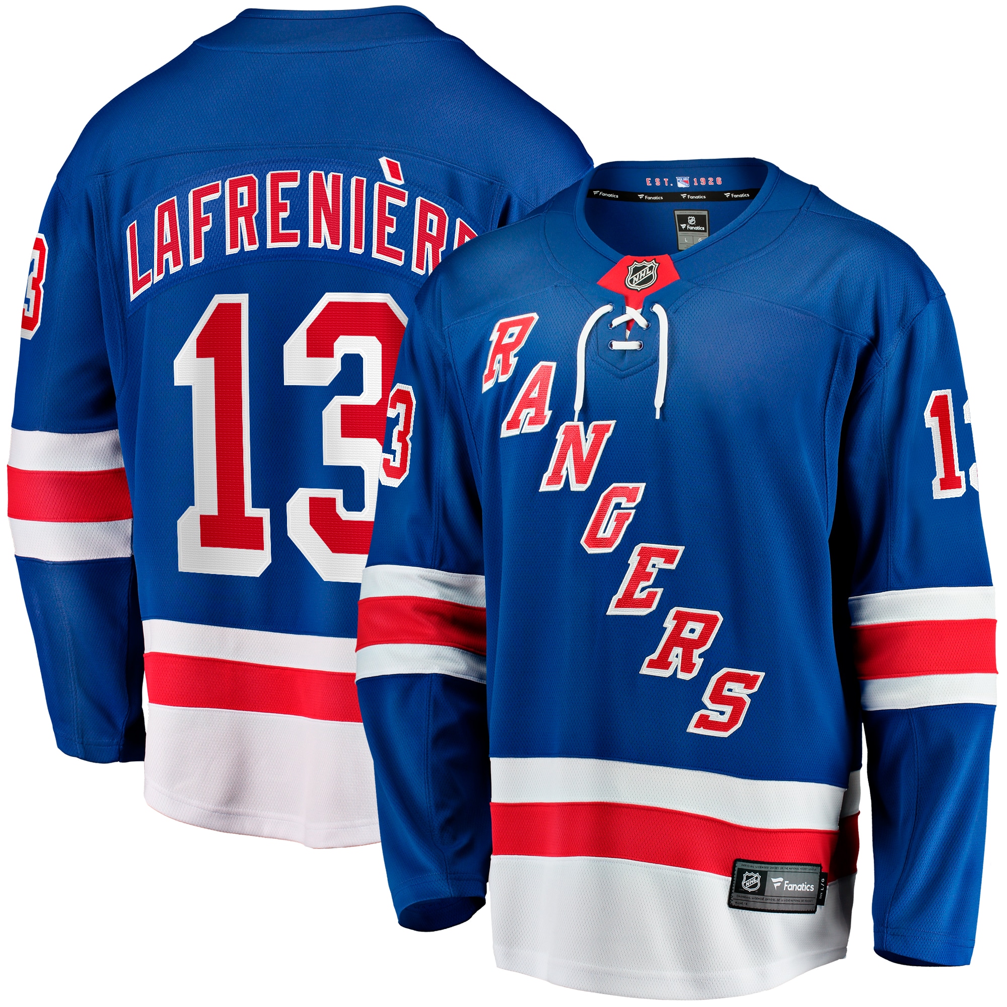 Alexis Lafreniere New York Rangers Fanatics Home Breakaway Jersey - Blue