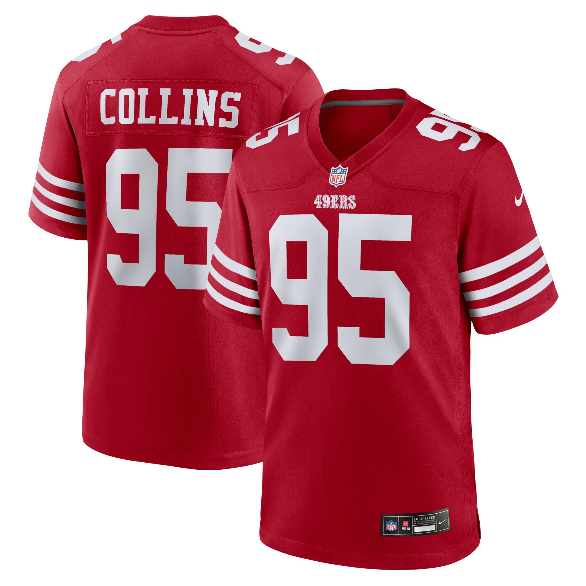 Alfred Collins San Francisco 49ers Team Game Jersey - Scarlet