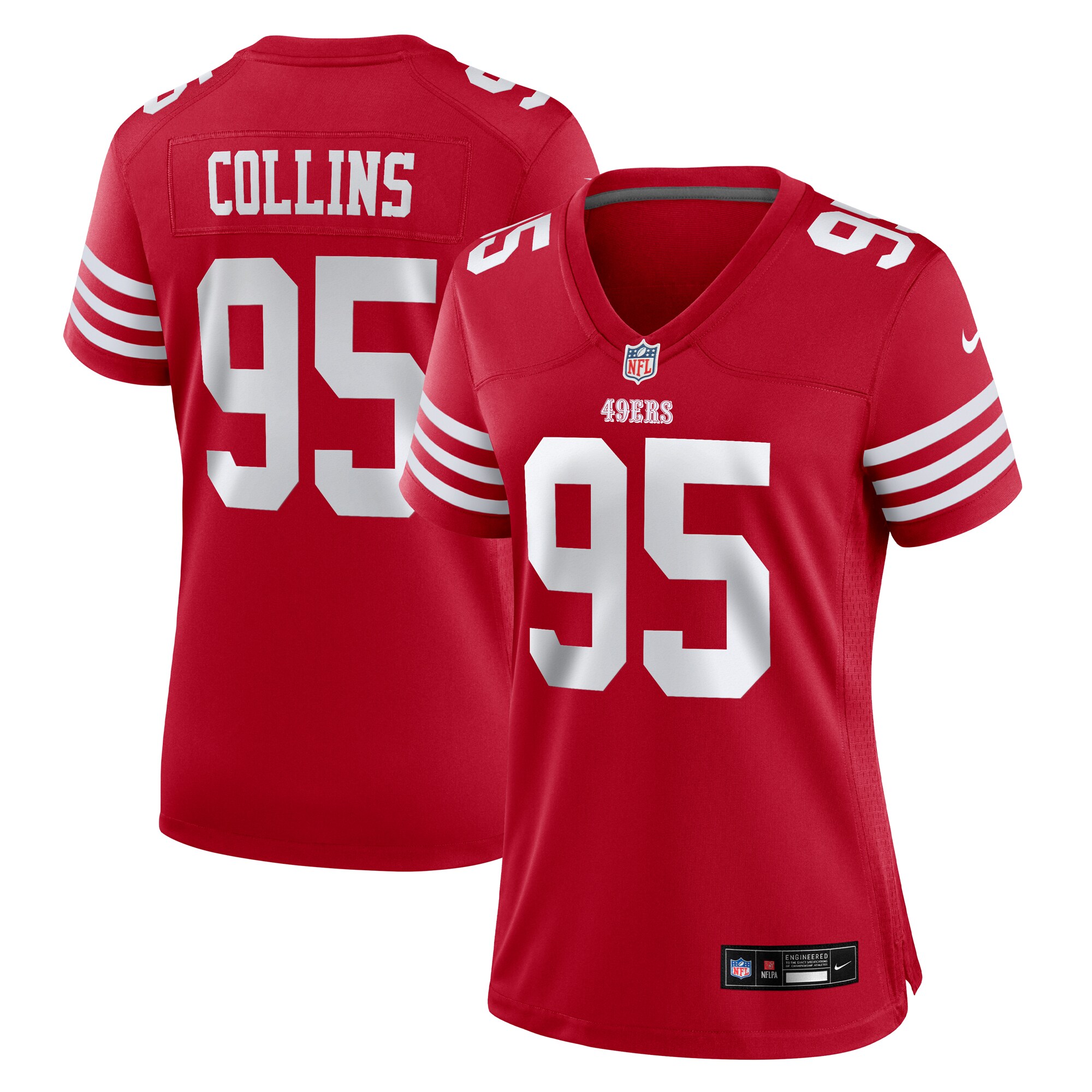 Alfred Collins San Francisco 49ers Women's Team Game Jersey - Scarlet