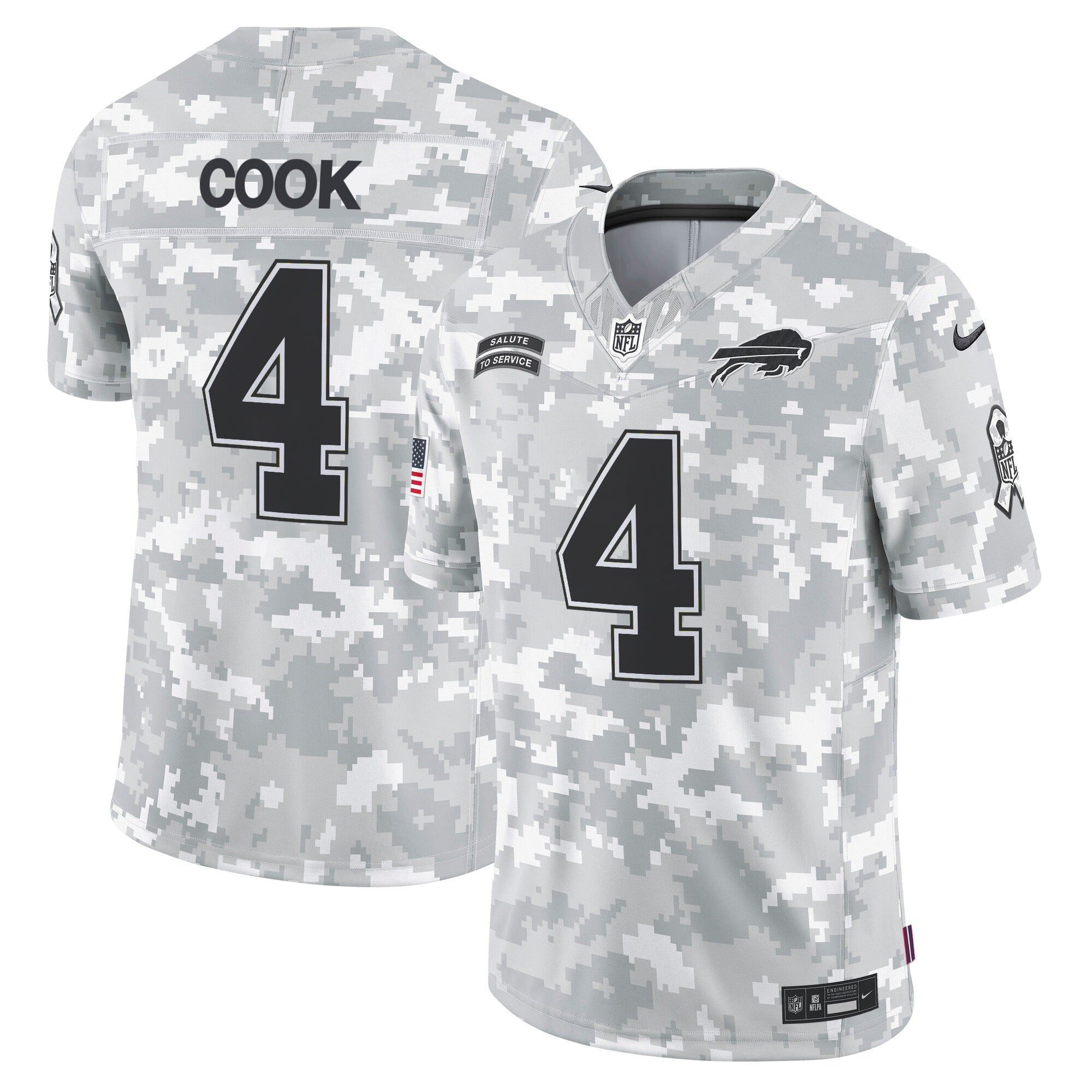 Alternative view of Allen Bills Camo Jersey - Nike - Salute to Service
