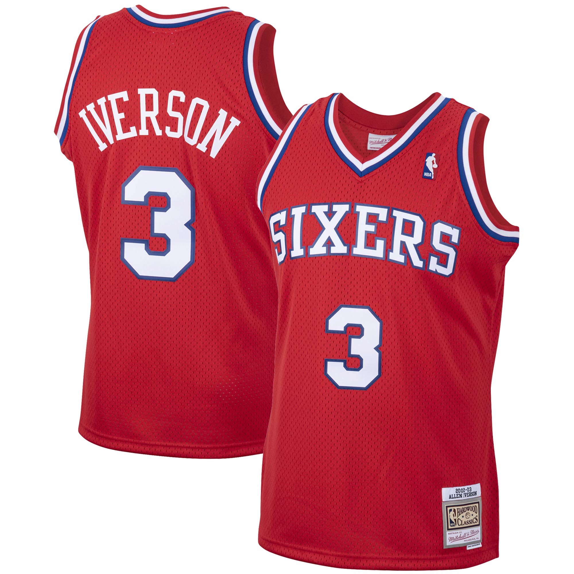 Allen Iverson Philadelphia 76ers 2002/03 Hardwood Classics Swingman Jersey