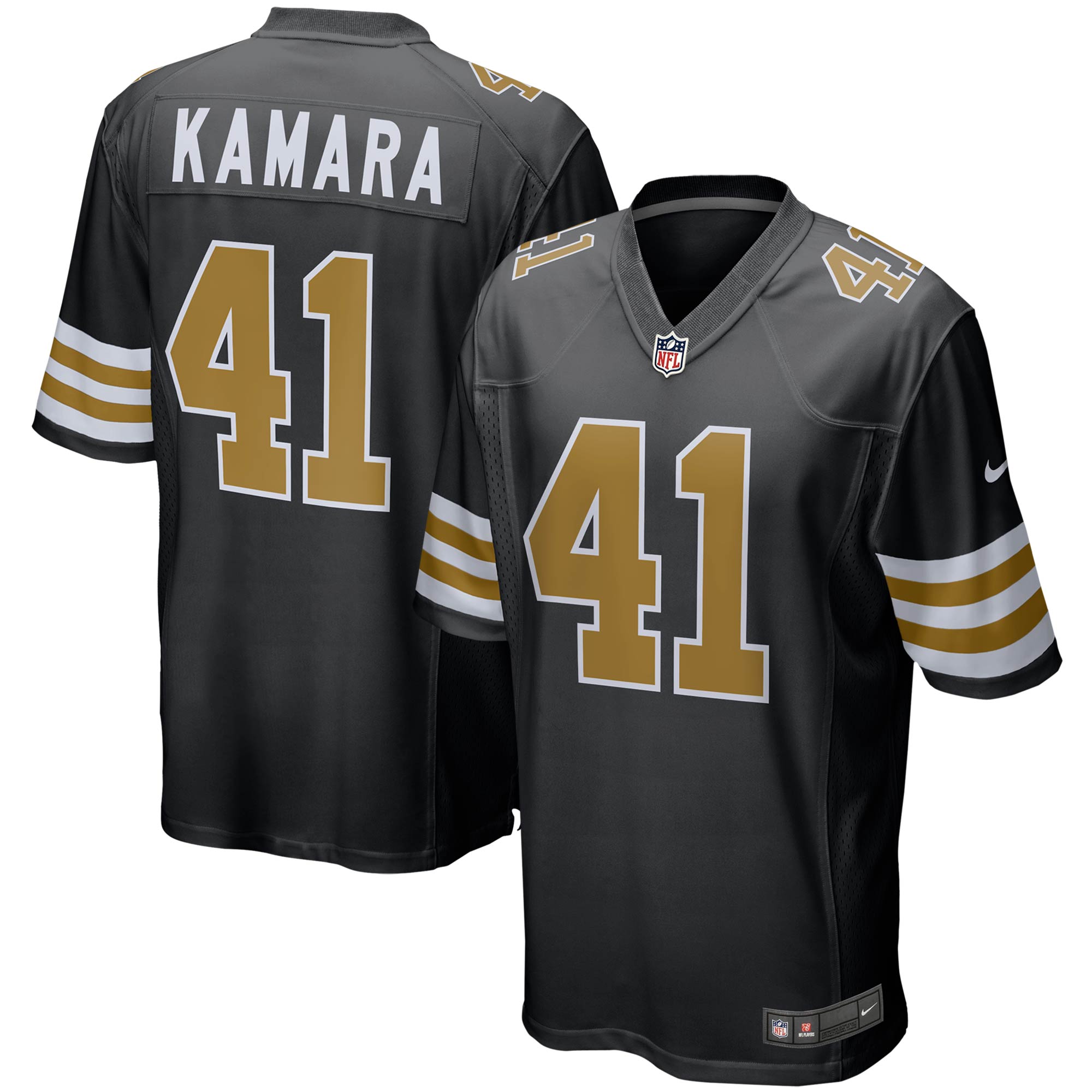 Alvin Kamara New Orleans Saints Alternate Game Jersey - Black