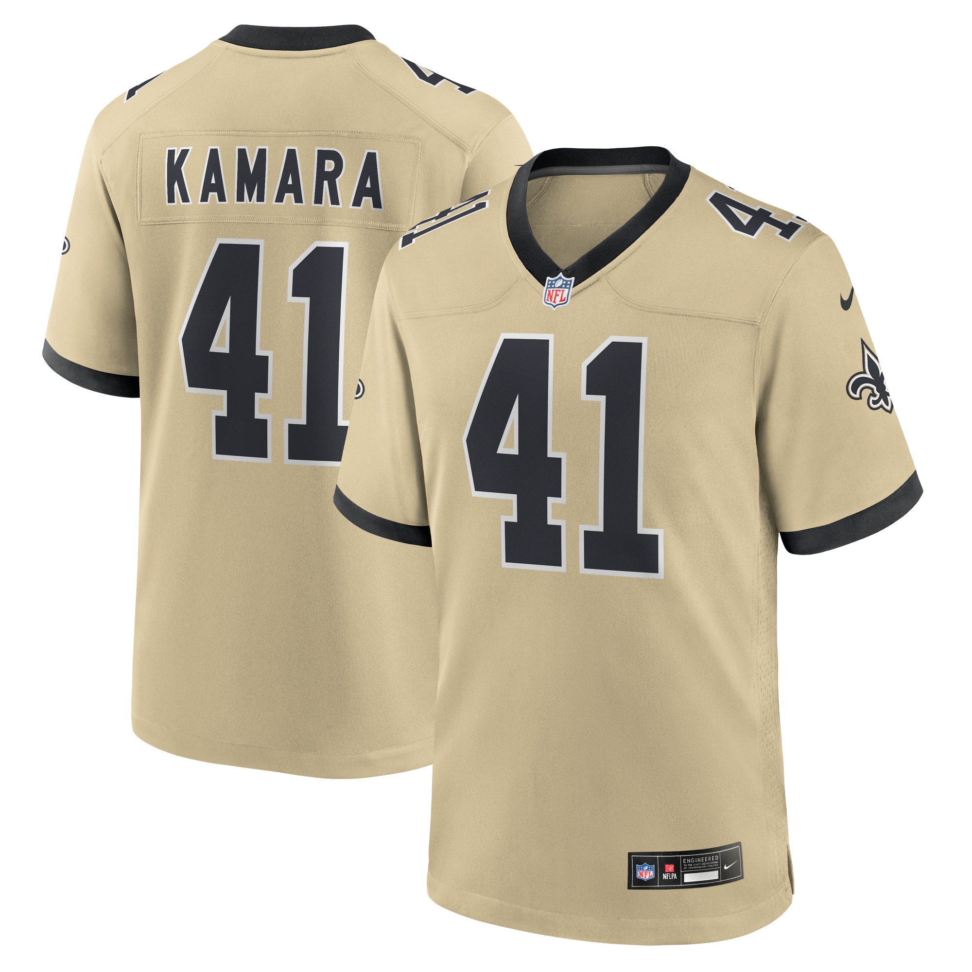 Alvin Kamara New Orleans Saints Gameday Golds Alternate Game Player Jersey