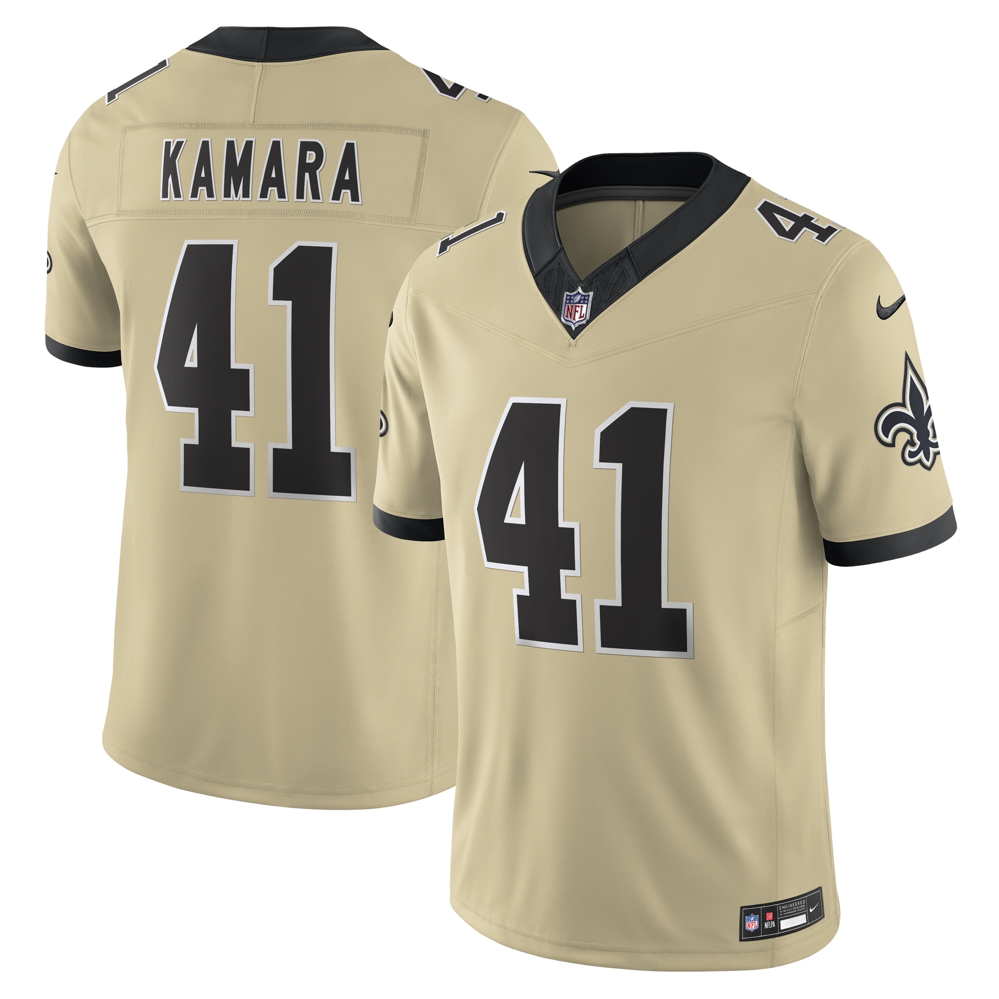 Alvin Kamara New Orleans Saints Gameday Golds Alternate Vapor F.U.S.E. Limited Jersey