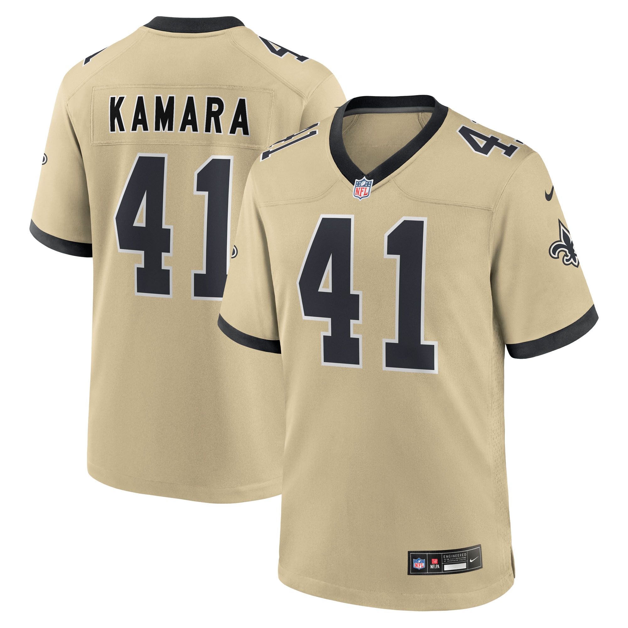 Alvin Kamara New Orleans Saints Youth Gameday Golds Alternate Game Player Jersey