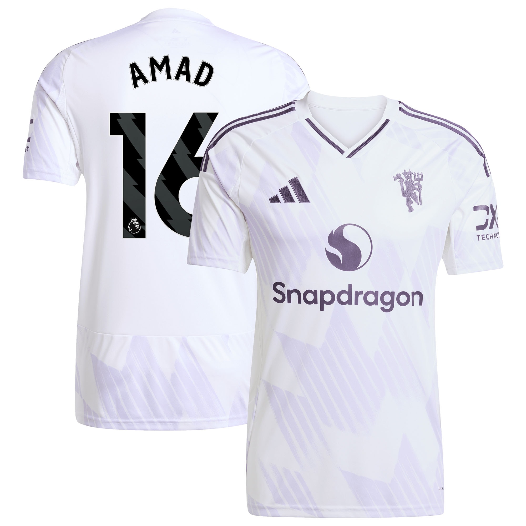 Amad Diallo Manchester United 2025/26 Away Player Jersey - White