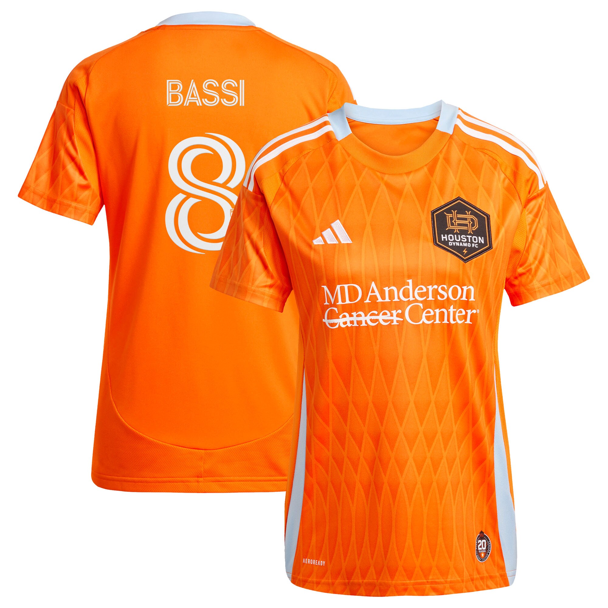 Amine Bassi Houston Dynamo FC Women's 2025 Season 20 Player Jersey - Orange