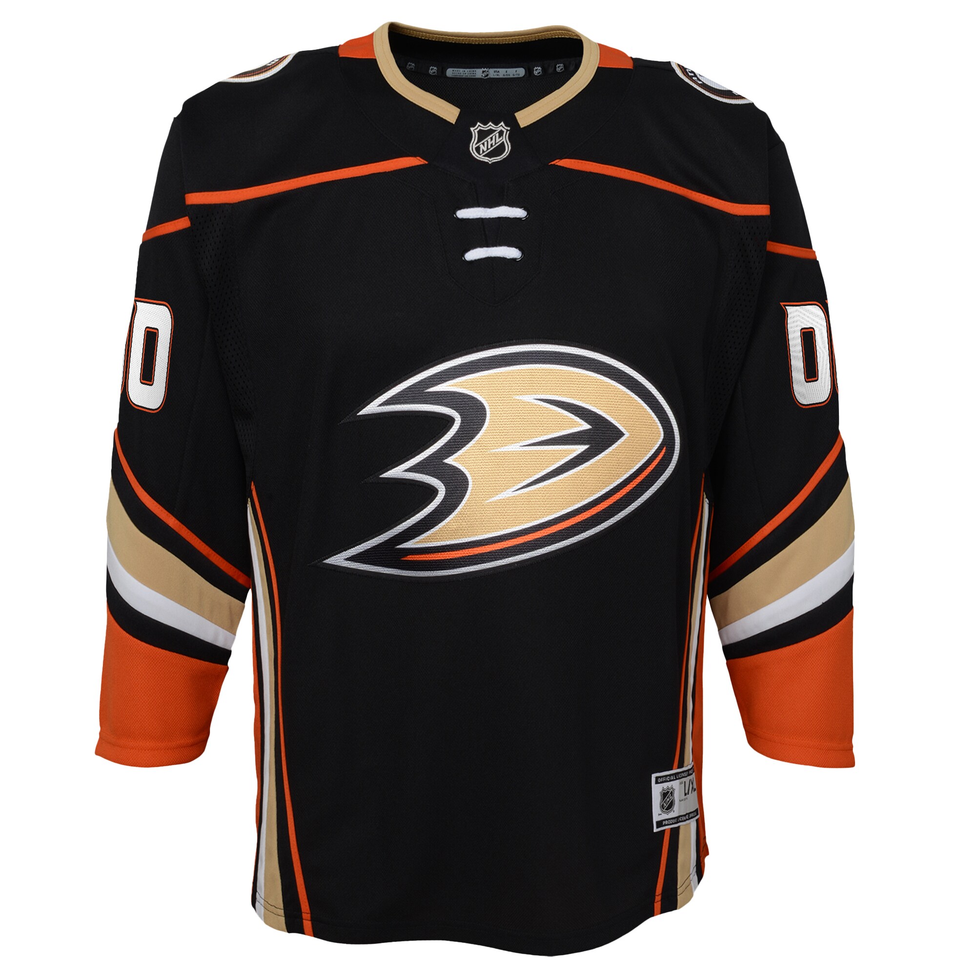 Alternative view of Anaheim Ducks Black Jersey - Customizable NHL Apparel