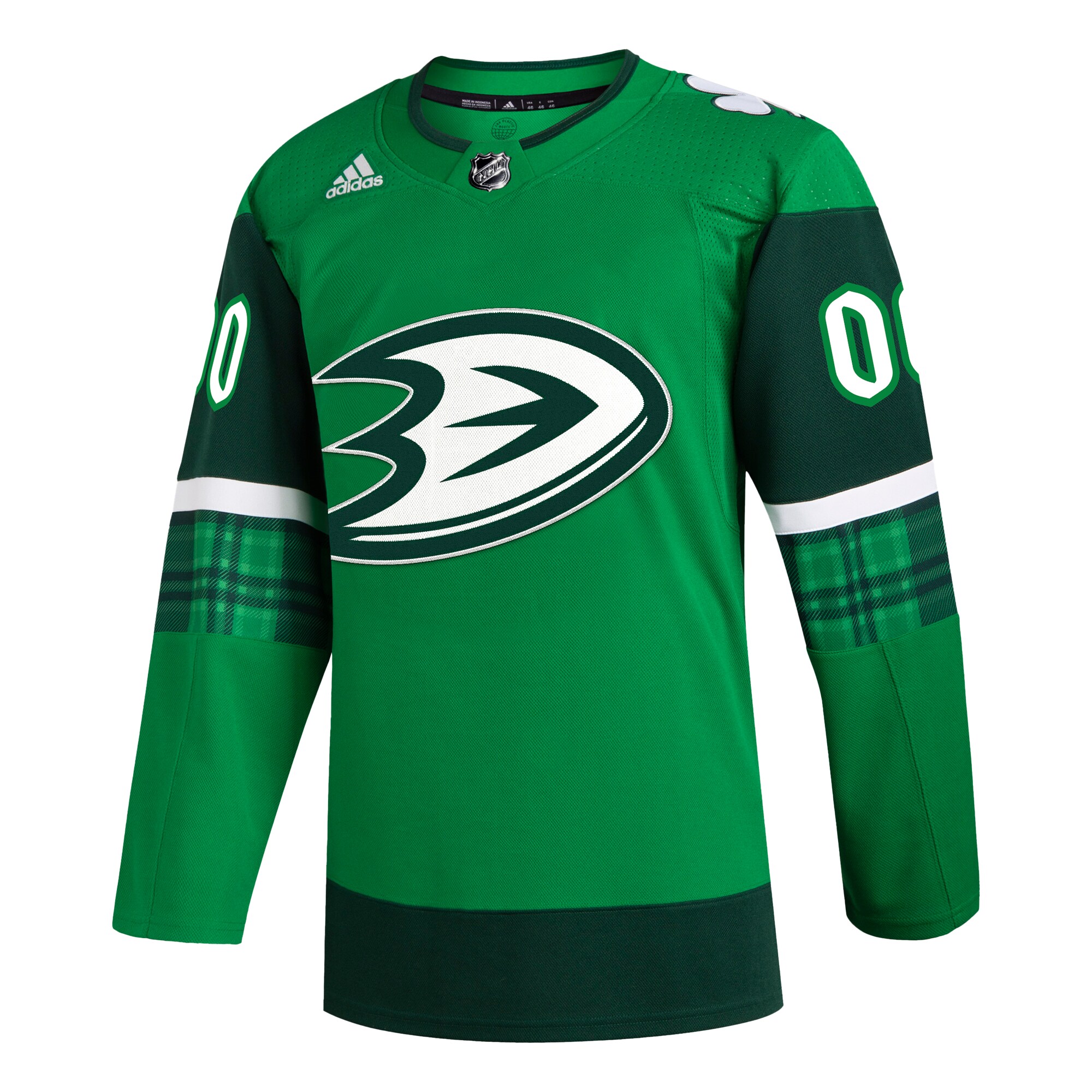 Alternative view of Anaheim Ducks Green Jersey - Adidas - Custom NHL