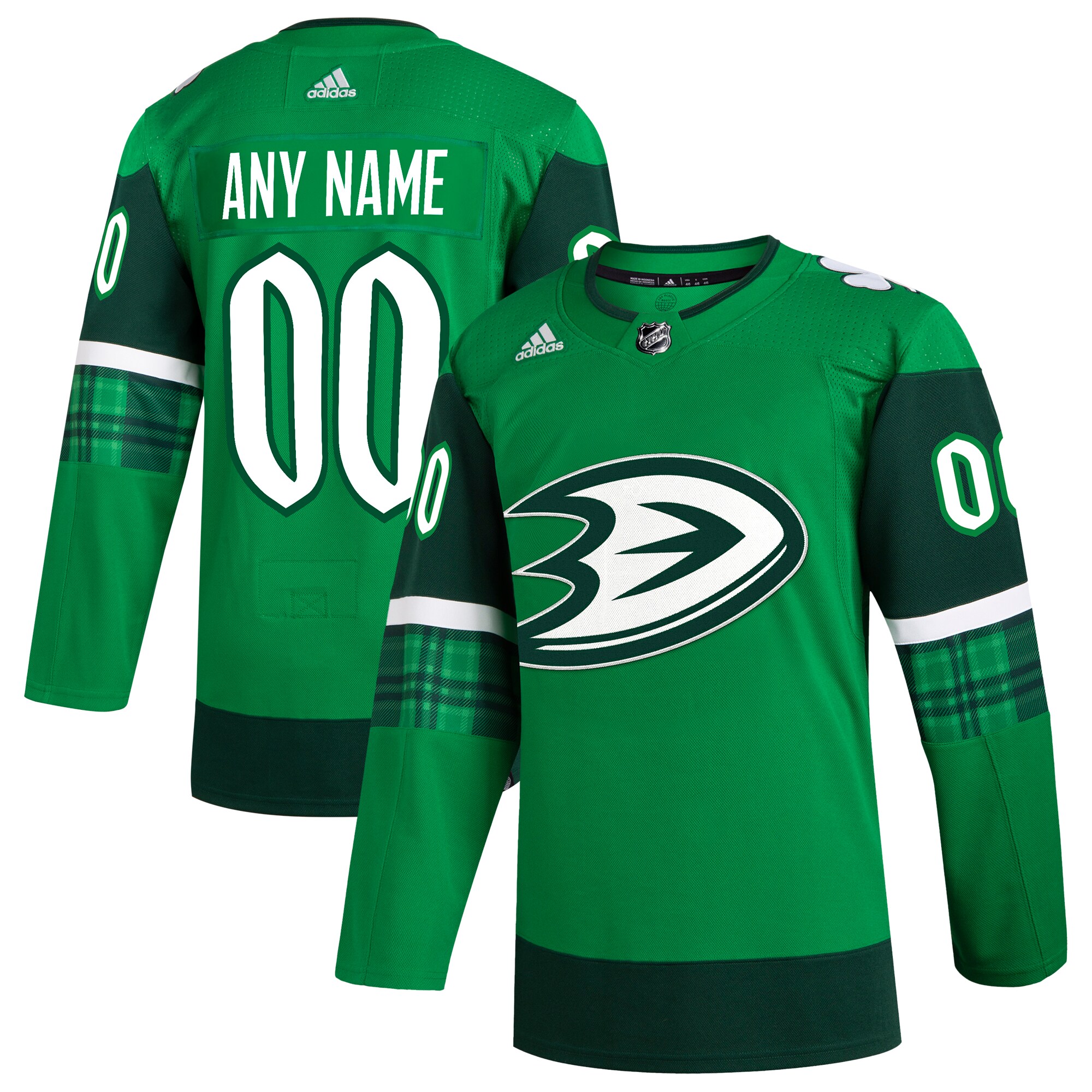 Anaheim Ducks Green Jersey - Adidas - Custom NHL