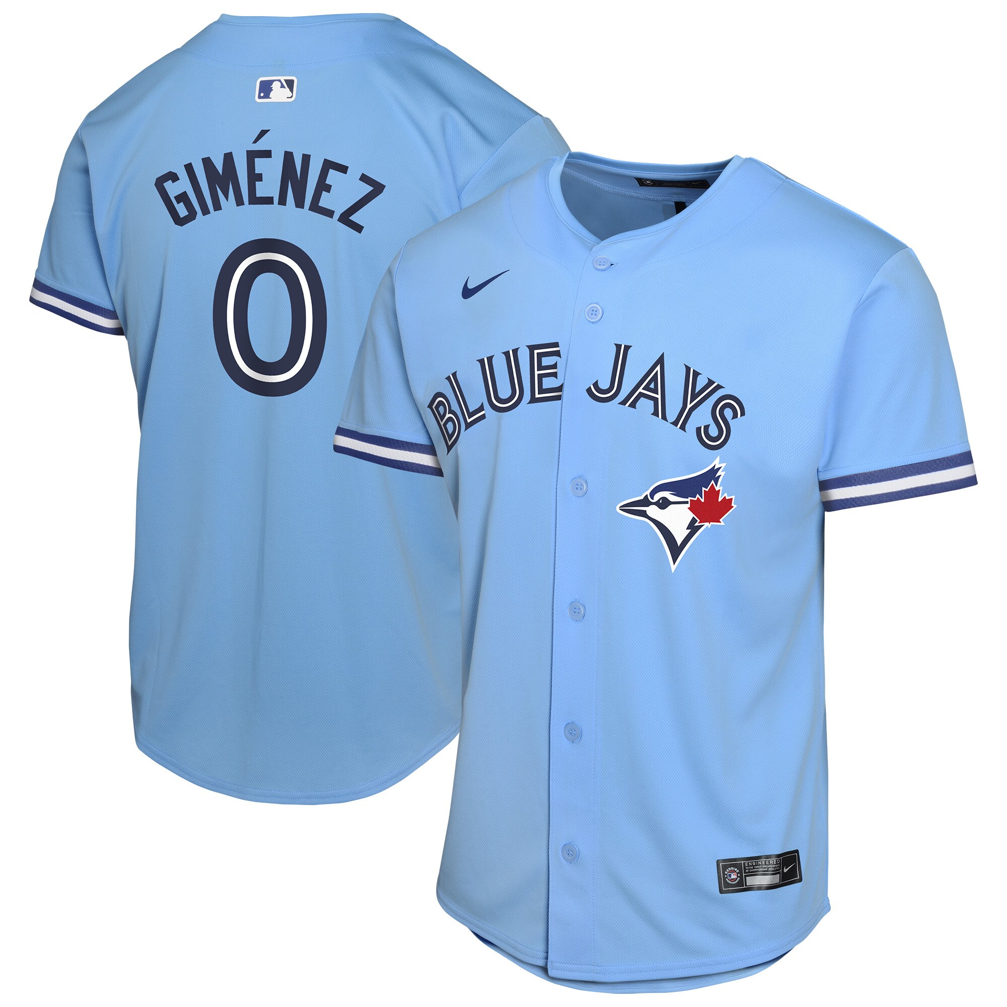 Andrés Giménez Toronto Blue Jays Youth Alternate Game Player Jersey - Powder Blue
