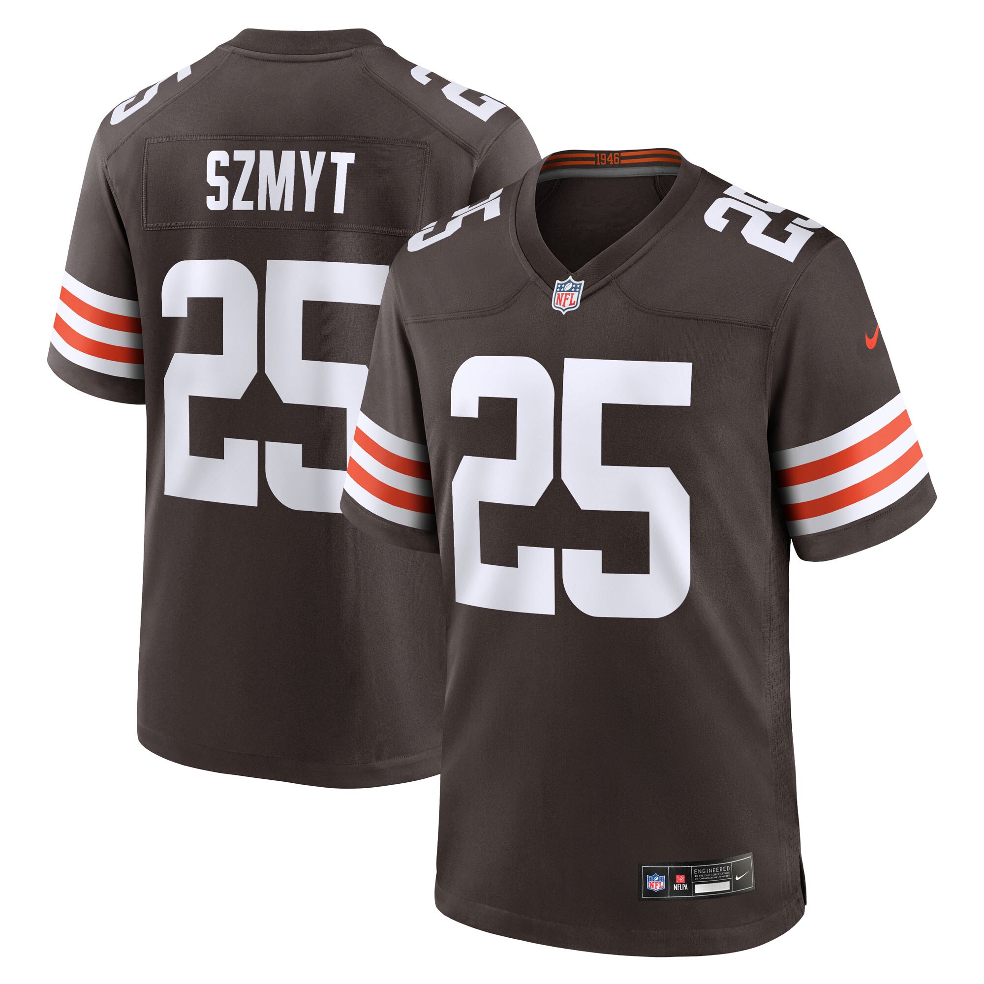 Andre Szmyt Cleveland Browns Team Game Jersey - Brown