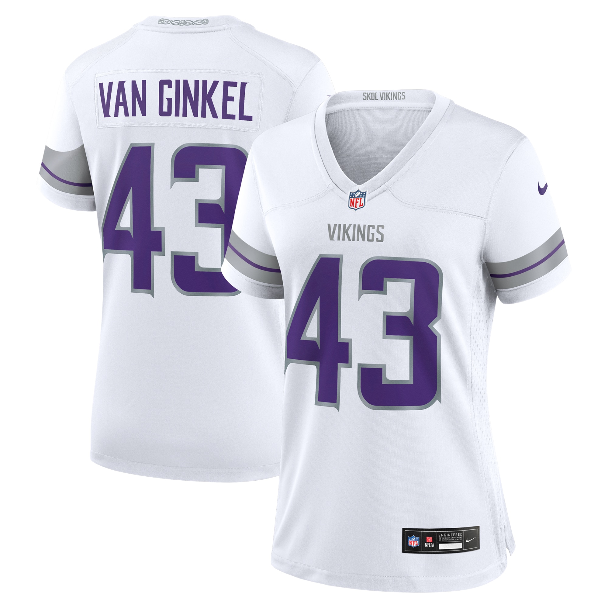 Andrew Van Ginkel Minnesota Vikings Women's Alternate Game Jersey - White