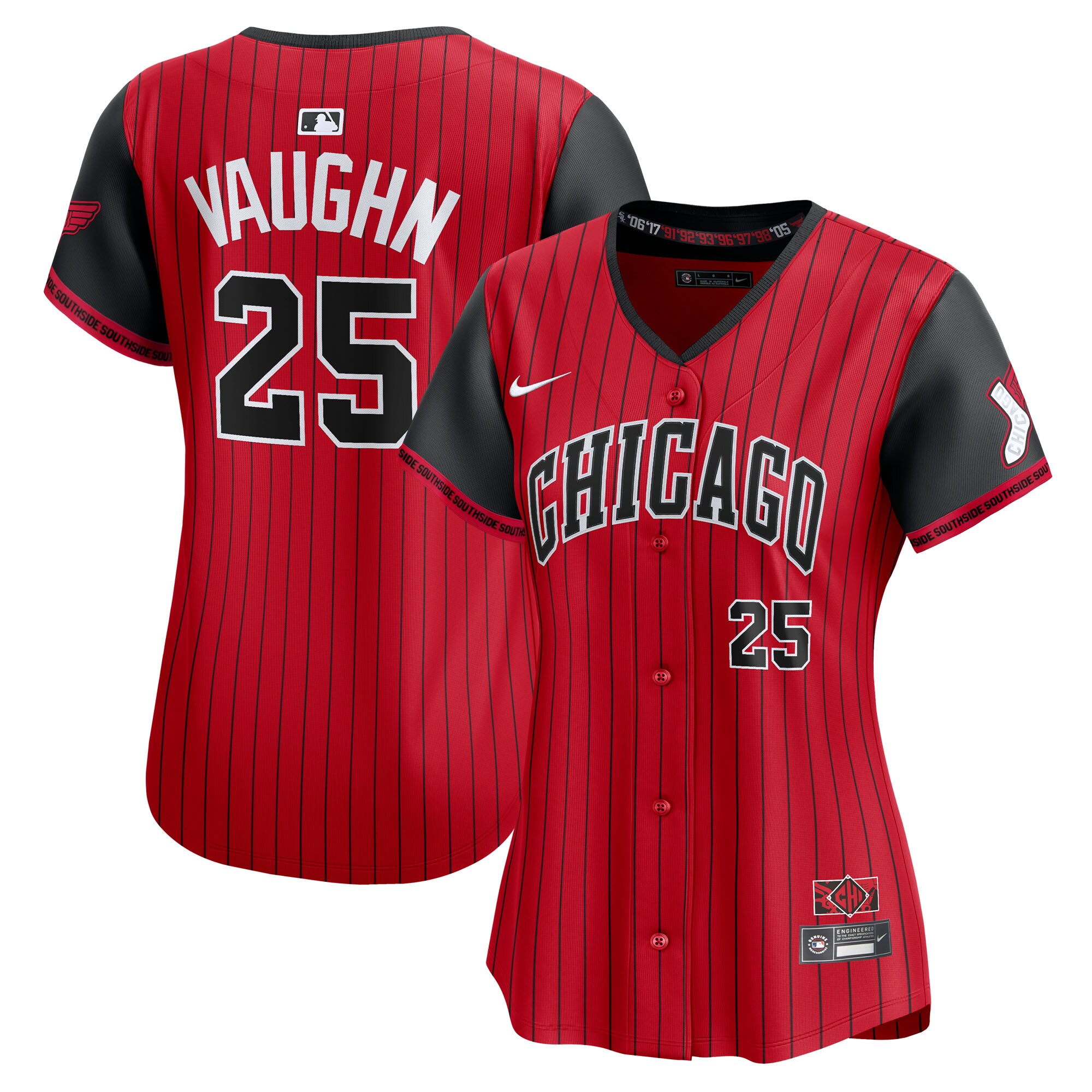 Andrew Vaughn Chicago White Sox Women's 2025 City Connect Limited Player Jersey - Red/Black