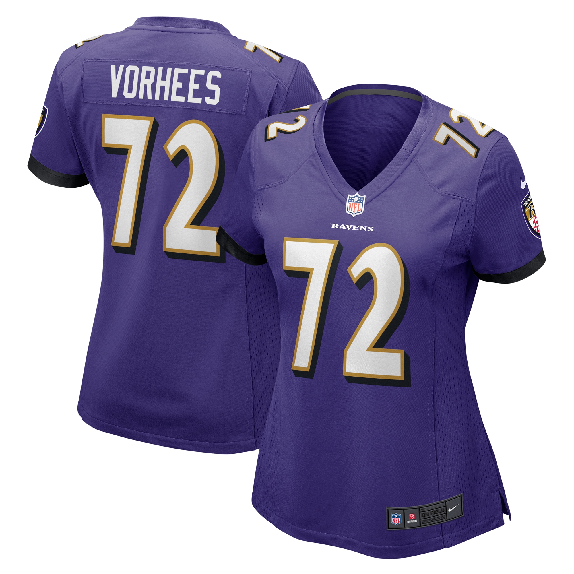 Andrew Vorhees Baltimore Ravens Women's Game Jersey - Purple