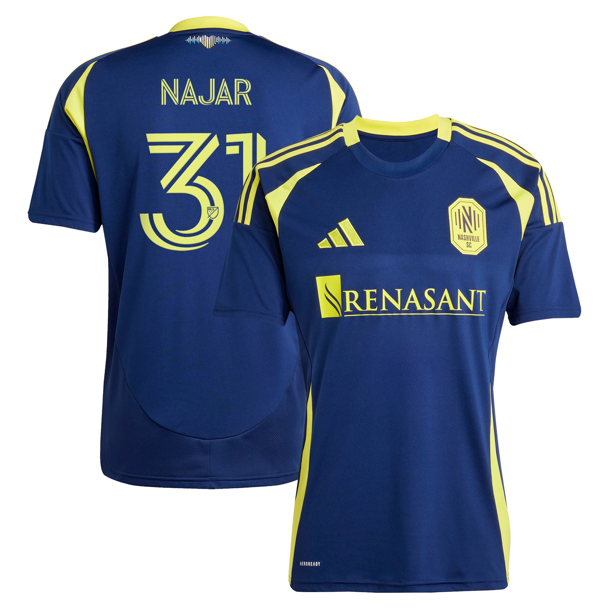 Andy Najar Nashville SC 2025 The Heart of Nashville Kit Jersey - Navy