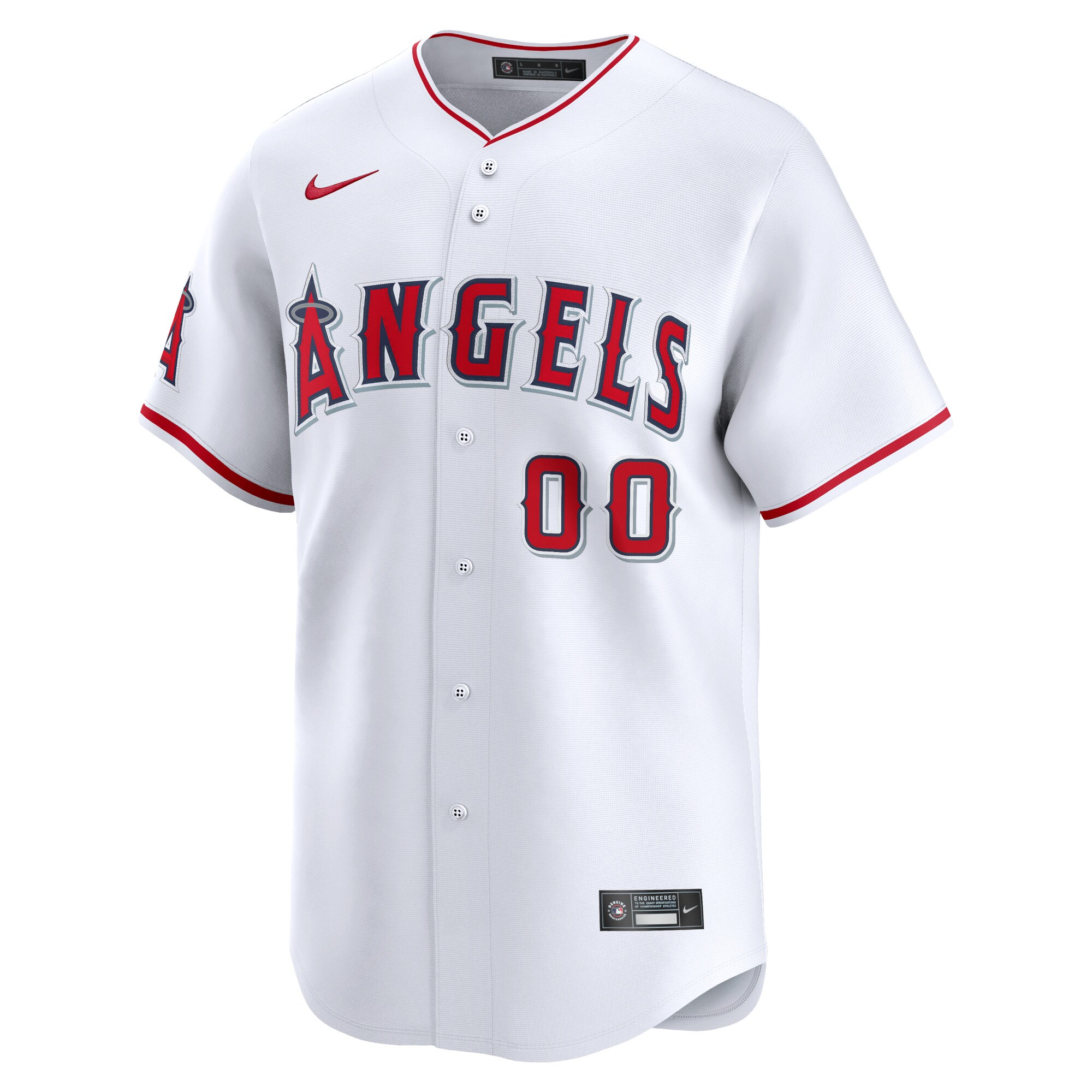 Alternative view of Angels White Home Jersey - Nike - Custom Name & Number