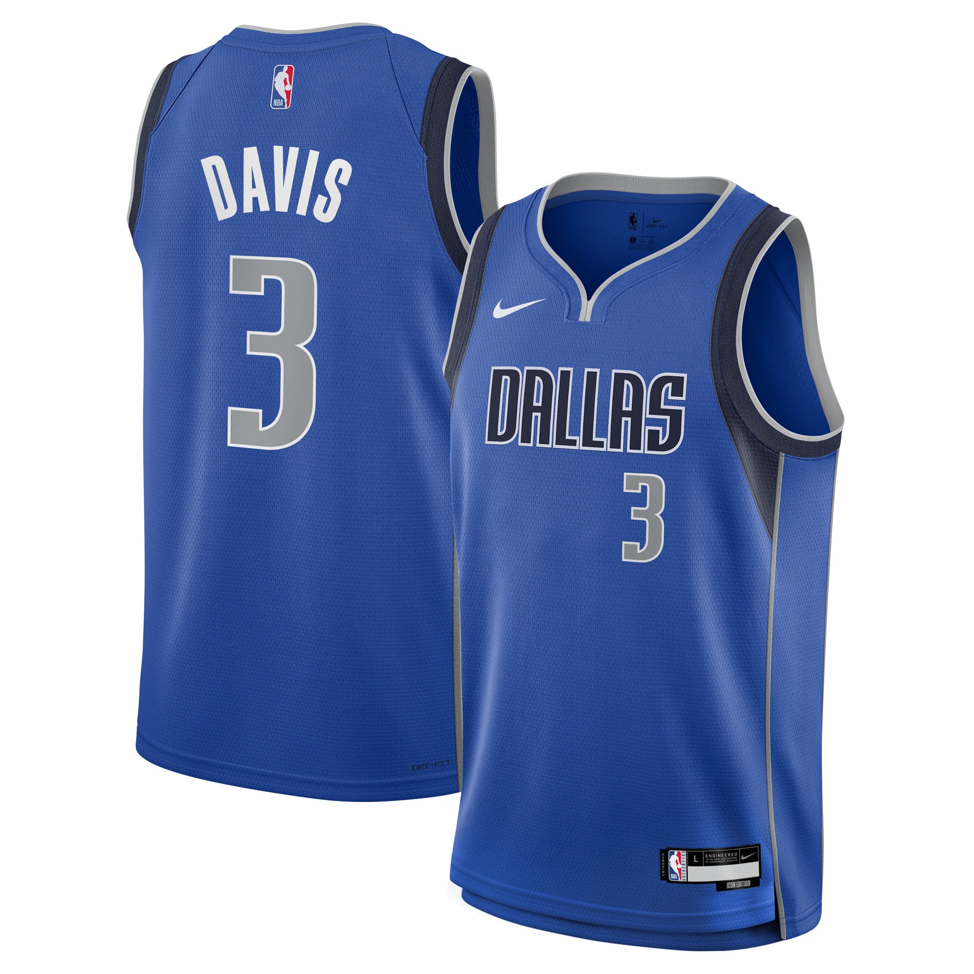 Anthony Davis Dallas Mavericks Youth Swingman Jersey - Icon Edition - Blue