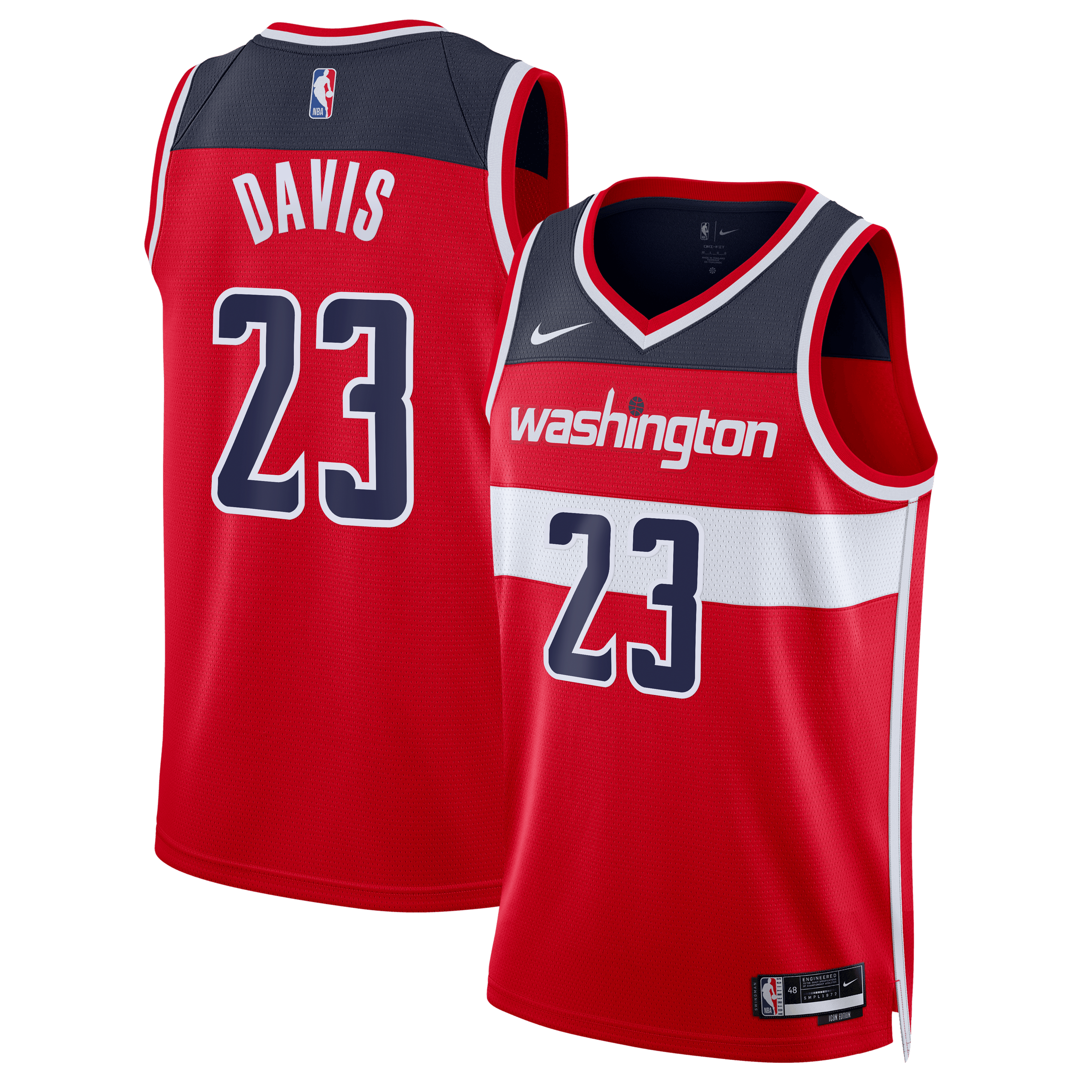 Anthony Davis Washington Wizards Unisex Swingman Jersey - Icon Edition - Red