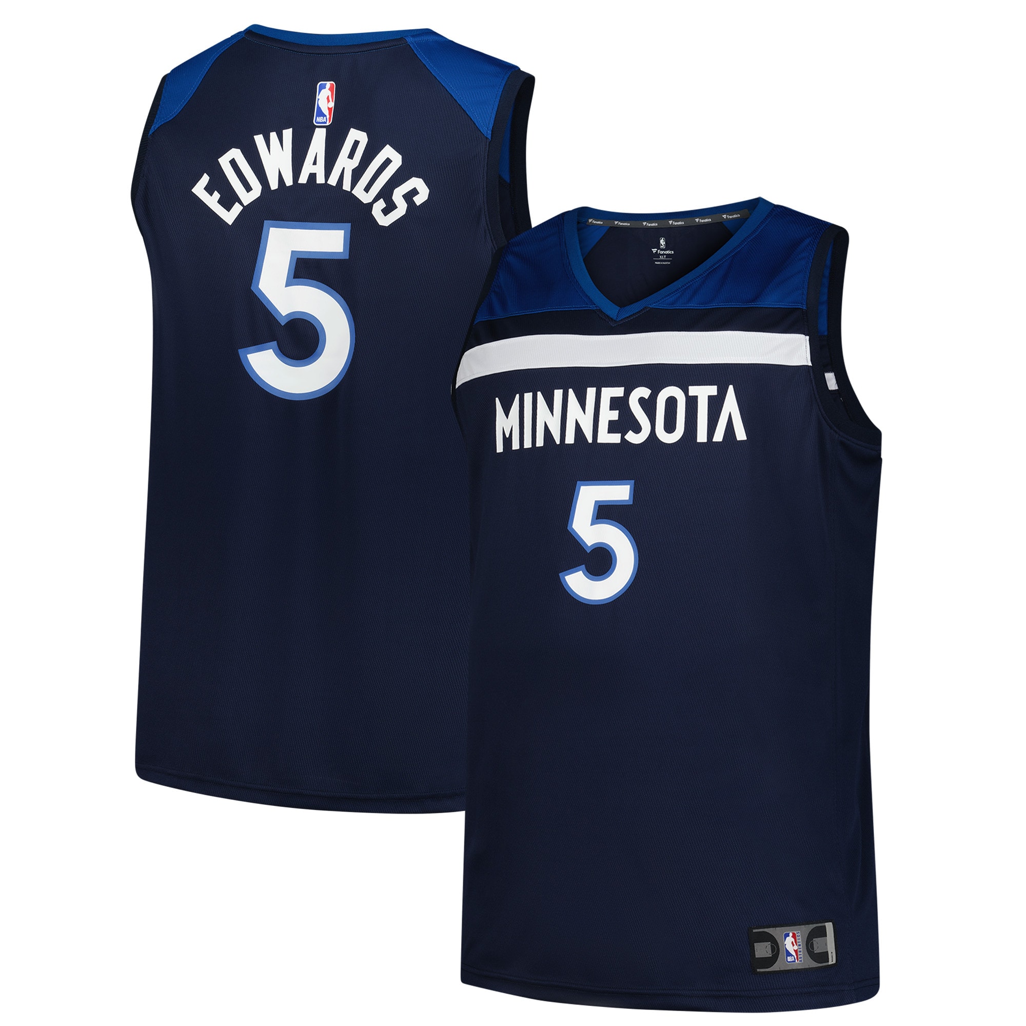 Anthony Edwards Minnesota Timberwolves Fanatics Big & Tall Fast Break Jersey - Icon Edition - Navy