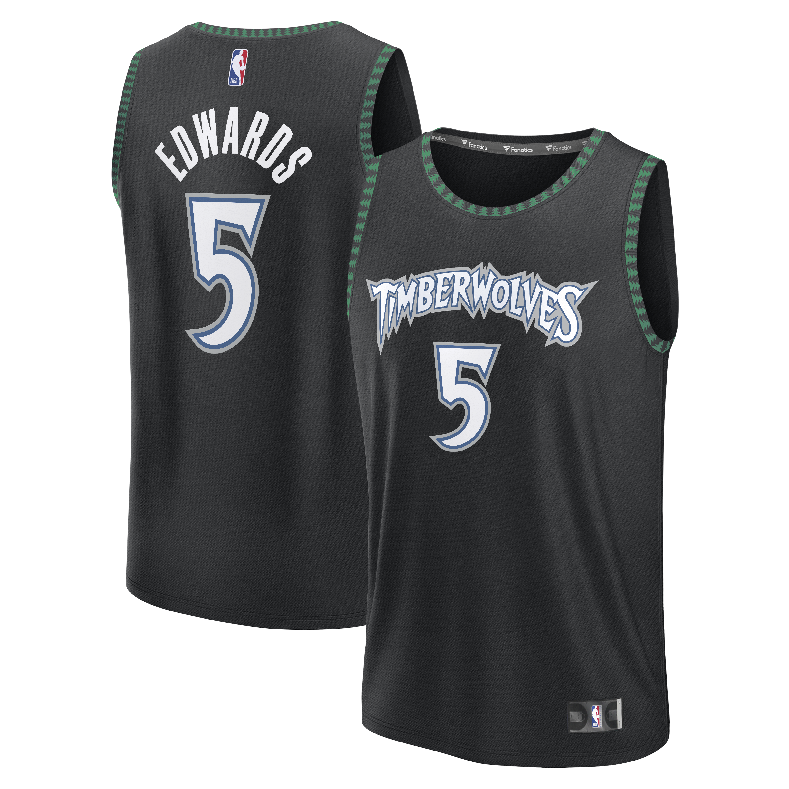 Anthony Edwards Minnesota Timberwolves Fanatics Fast Break Jersey - Classic Edition - Black