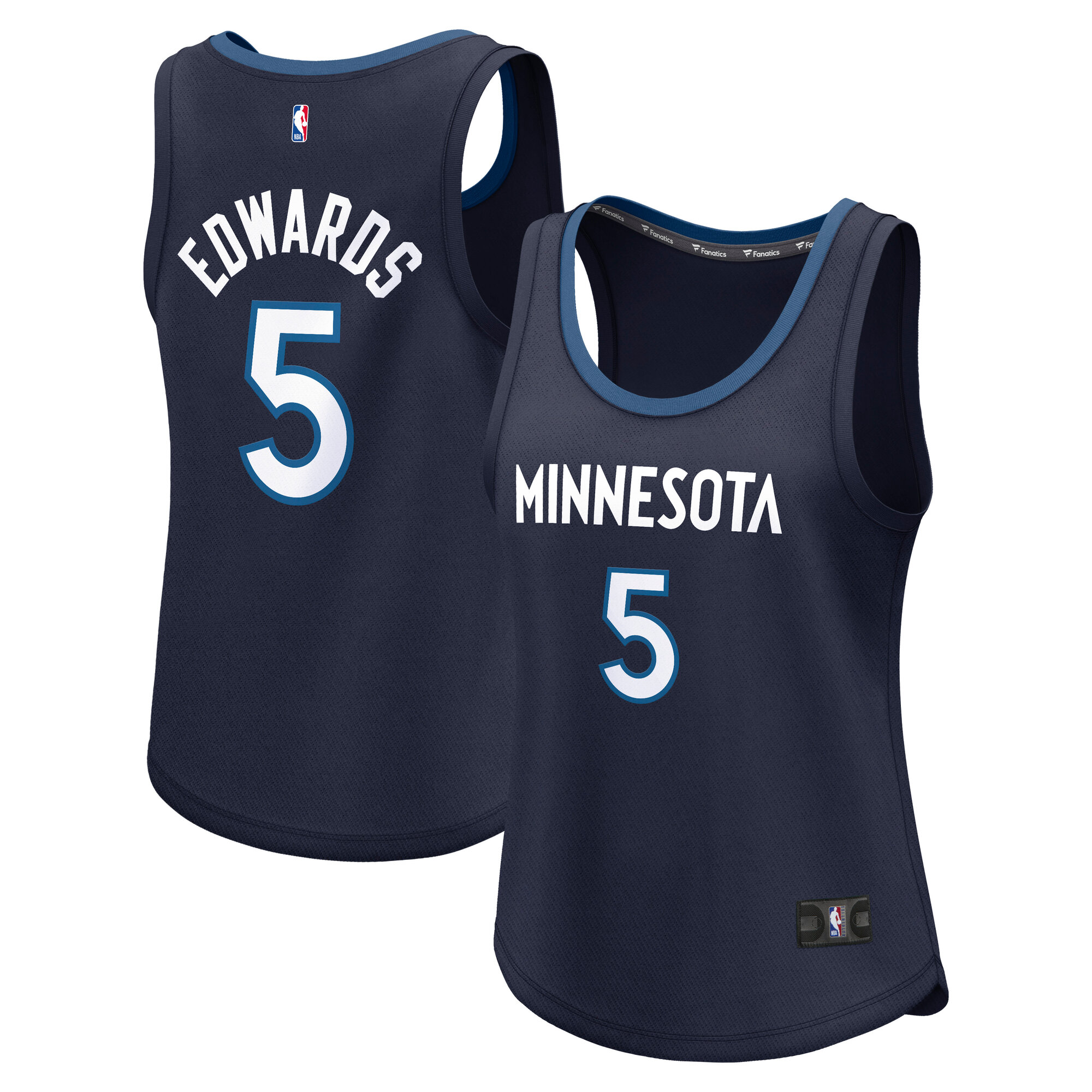 Anthony Edwards Minnesota Timberwolves Fanatics Women's Fast Break Player Jersey - Icon Edition - Navy