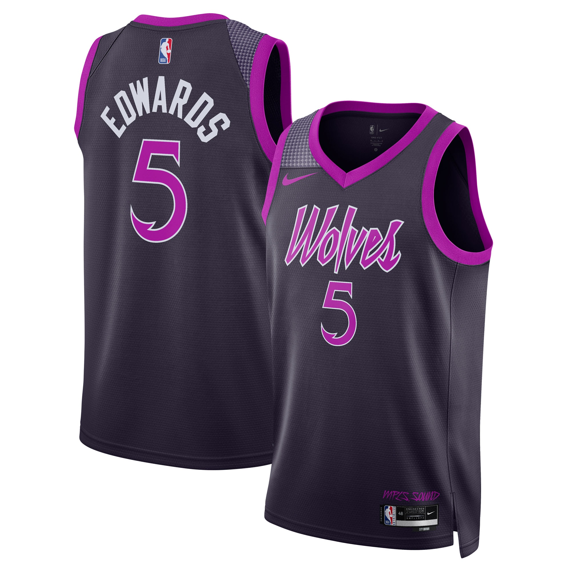 Anthony Edwards Minnesota Timberwolves Unisex 2025/26 Swingman Jersey - Purple - City Edition