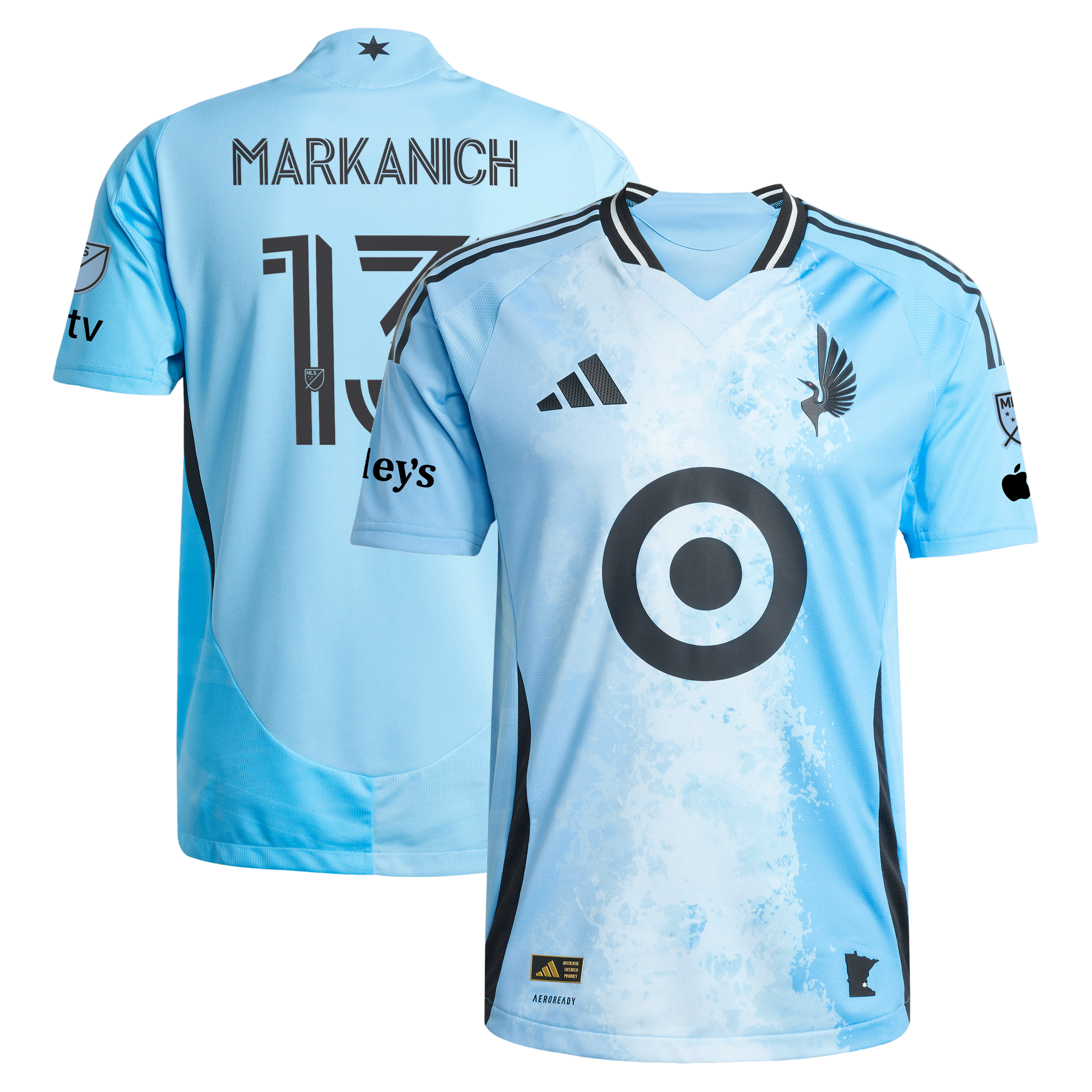 Anthony Markanich Minnesota United FC 2025 CONVERGENCE On-Field Jersey – Blue