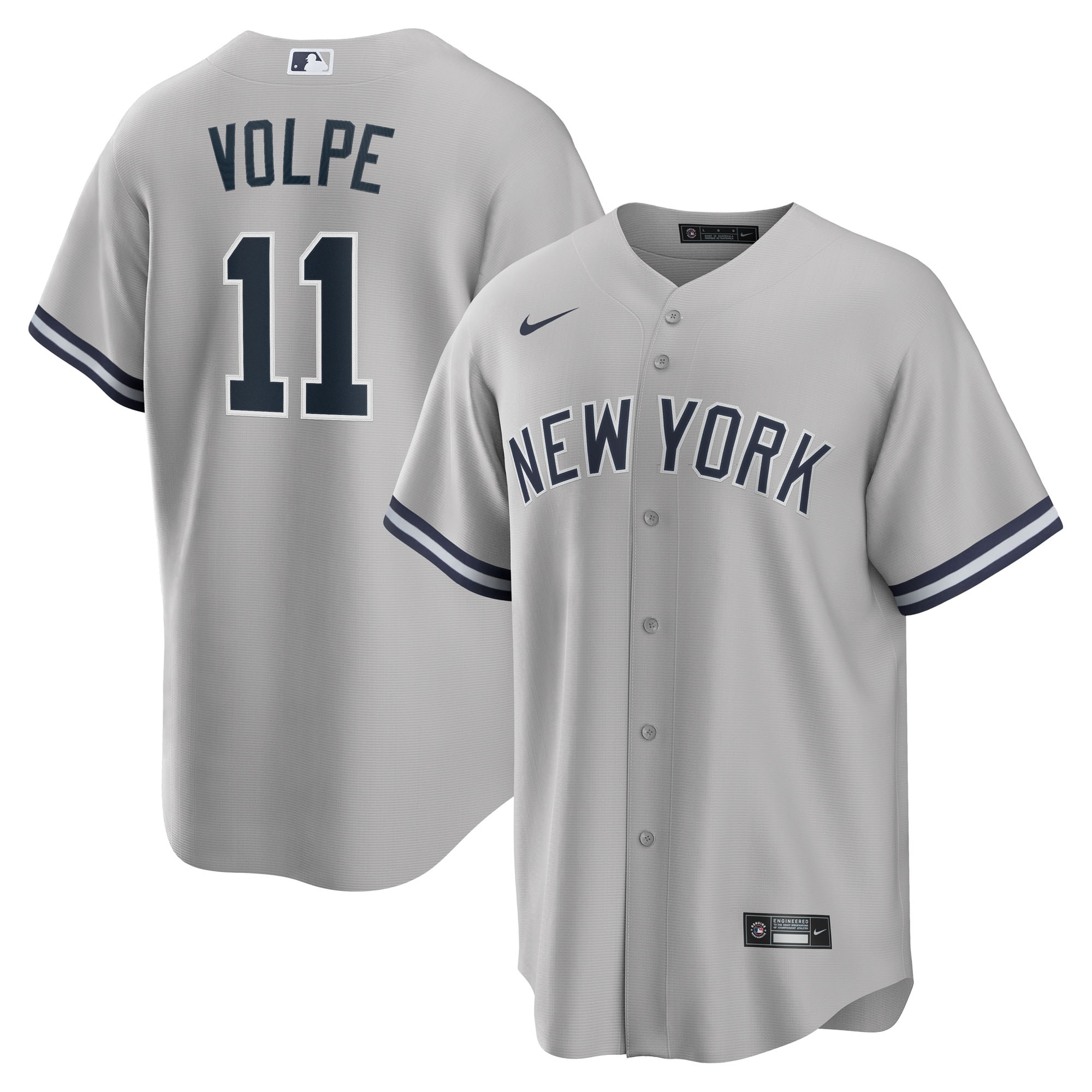 Anthony Volpe New York Yankees Road Jersey - Gray