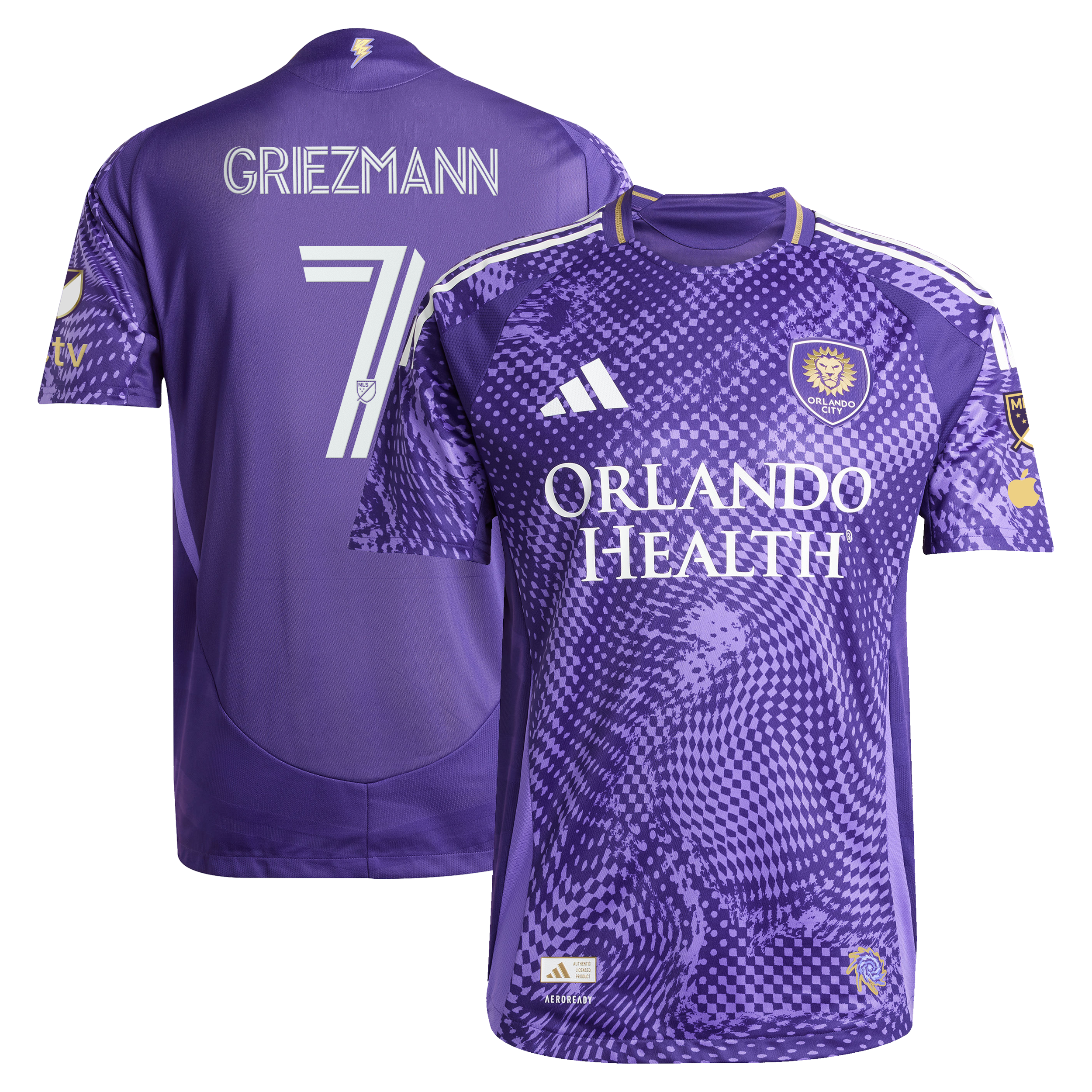 Antoine Griezmann Orlando City SC 2025 Perfect Storm On-Field Jersey - Purple
