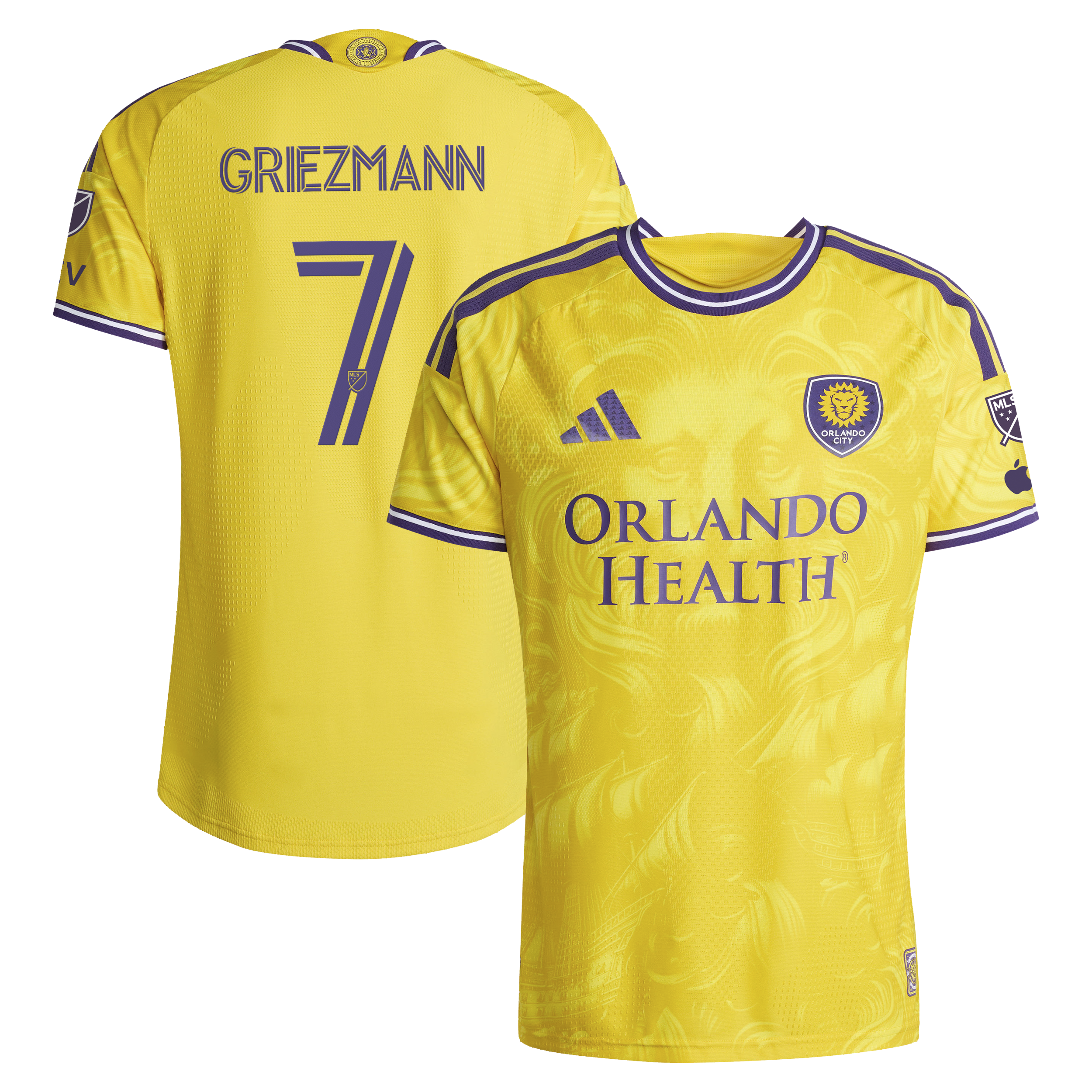 Antoine Griezmann Orlando City SC 2026 Sunken Treasure Kit On-Field Jersey - Yellow